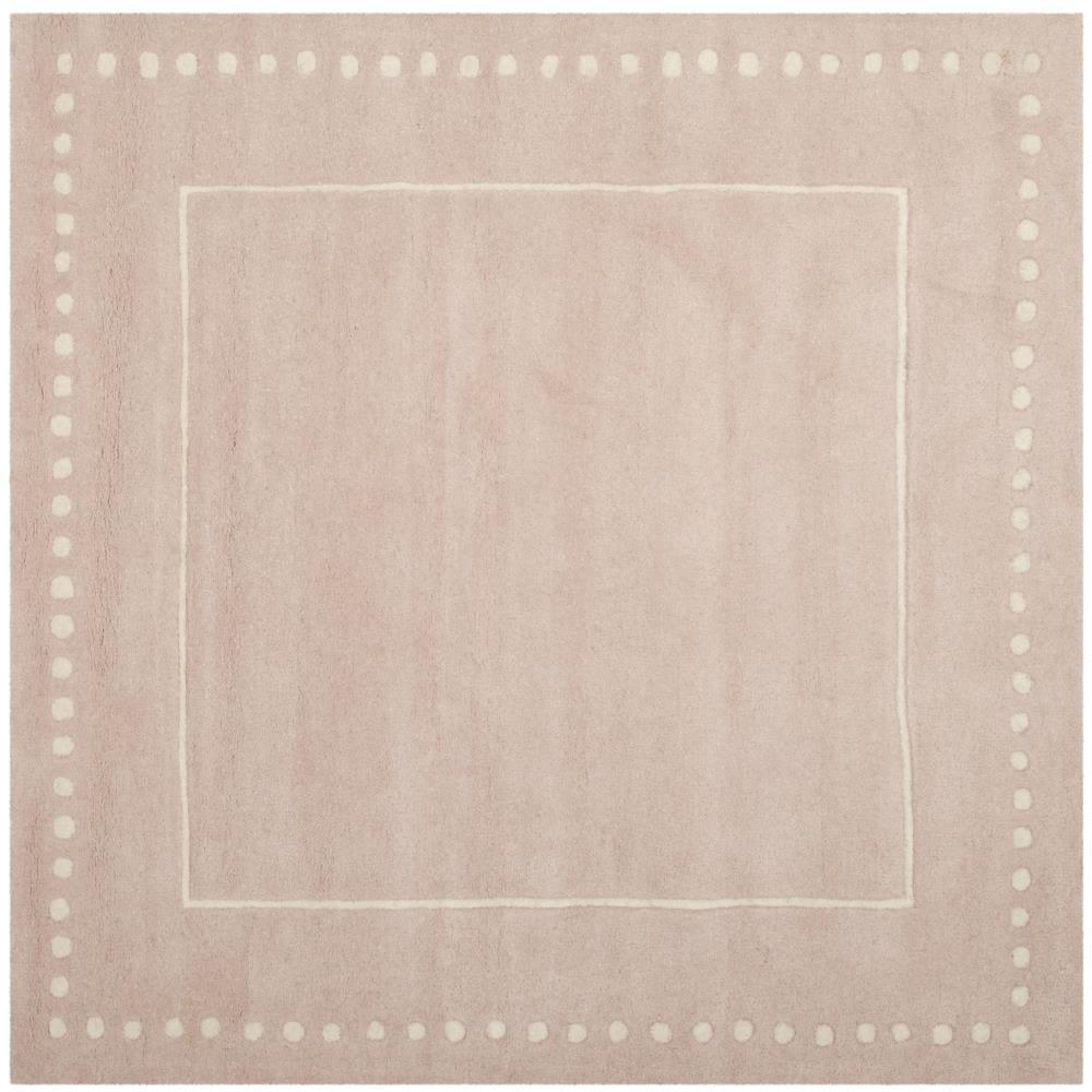 Bella BEL151 Hand Tufted Area Rug - Light Pink/Ivory - 5'x5' - Safavieh.