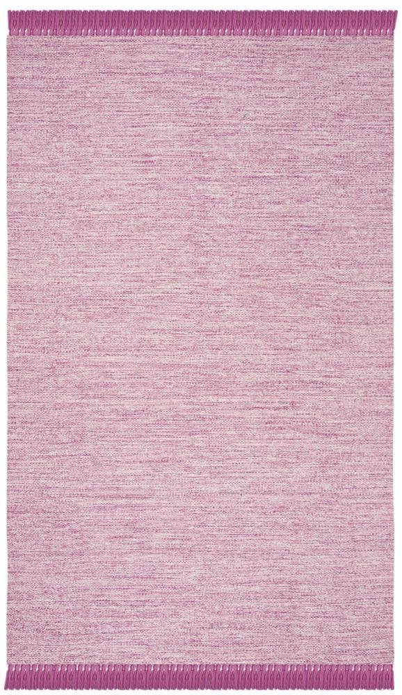 SAFAVIEH Montauk Justin Solid Braided Cotton Area Rug, Pink, 8' x 10'