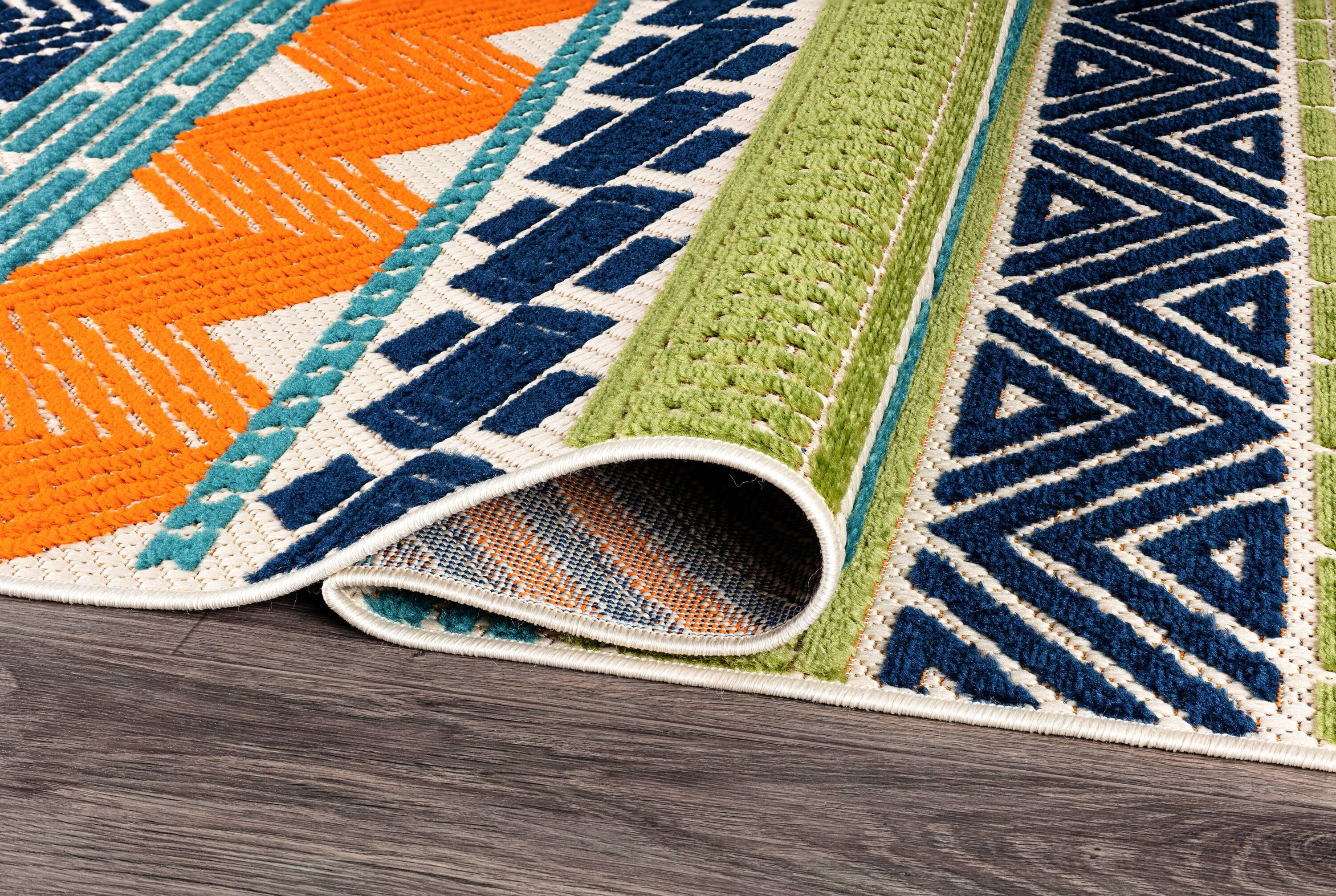 World Rug Gallery Marbella Contemporary Boho Indoor/Outdoor Area Rug