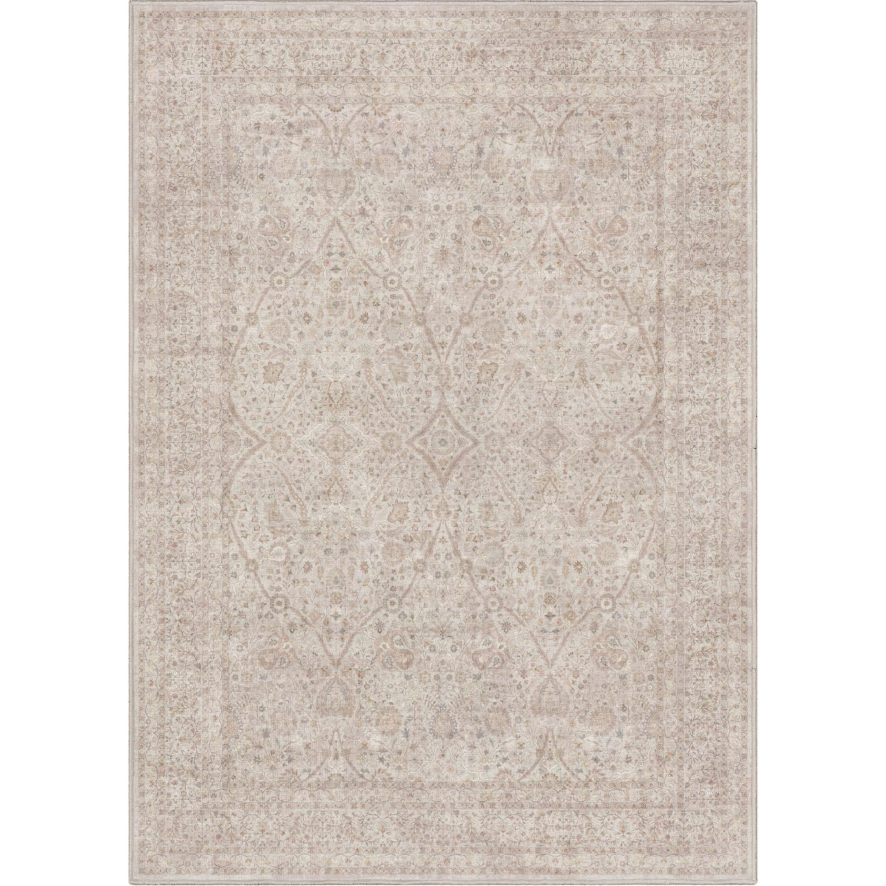 Well Woven Isolde Flatweave Vintage Oriental 5'3" x 7'3" Area Rug Ivory & Cream