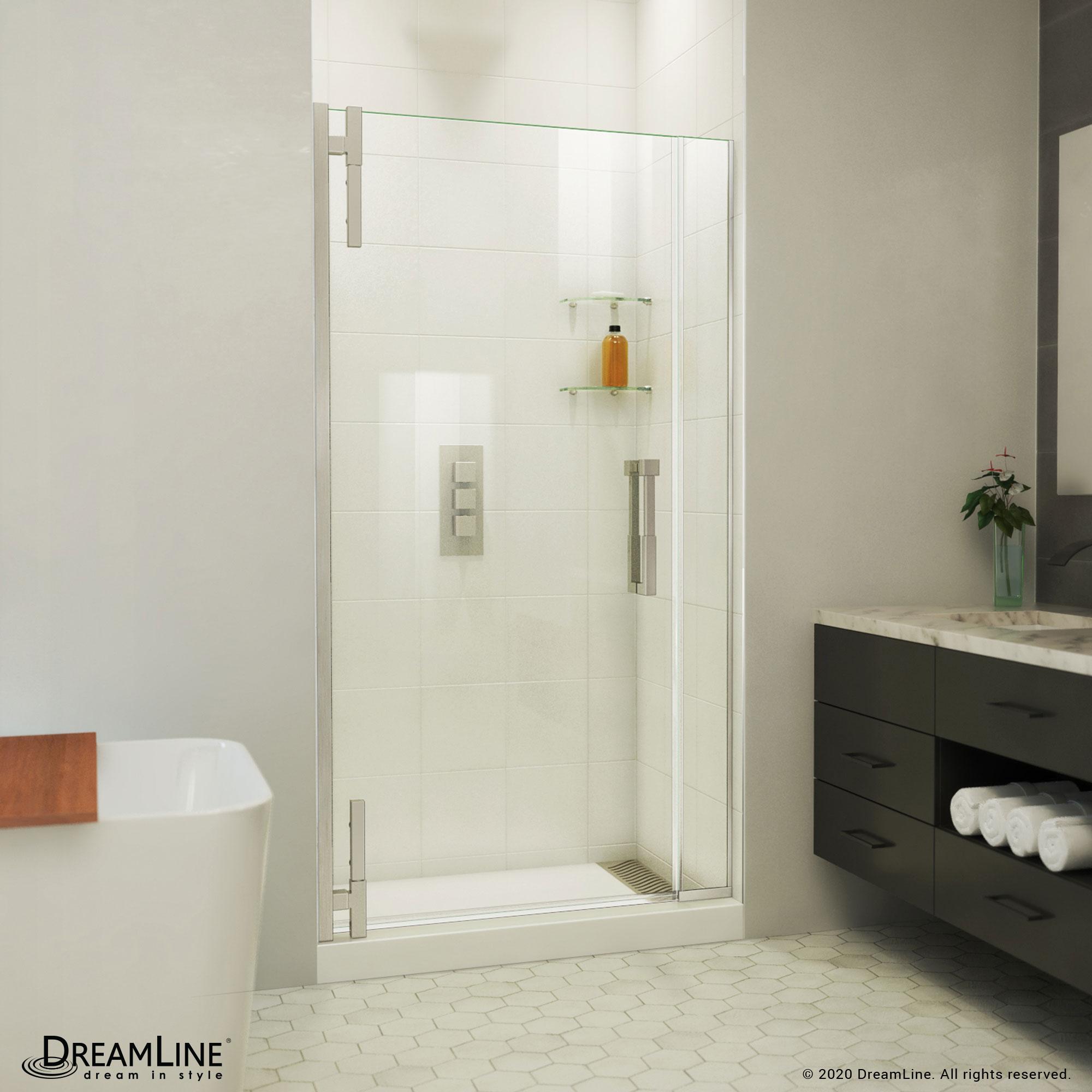 DreamLine Ascend 40-41 in. W x 72 in. H Frameless Pivot Shower Door