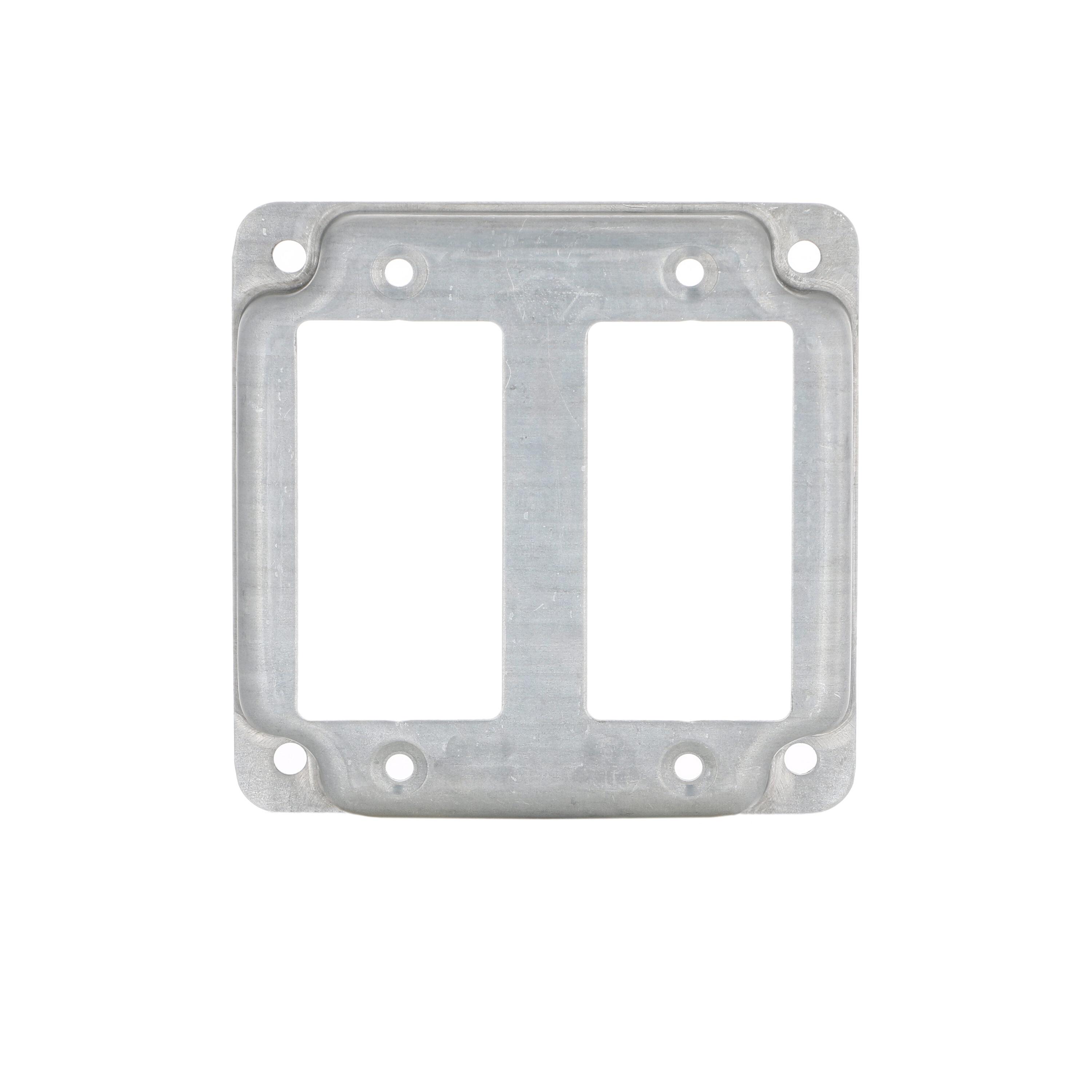 Raco  Square  Steel  2 gang Box Cover  For 2 GFCI Receptacles