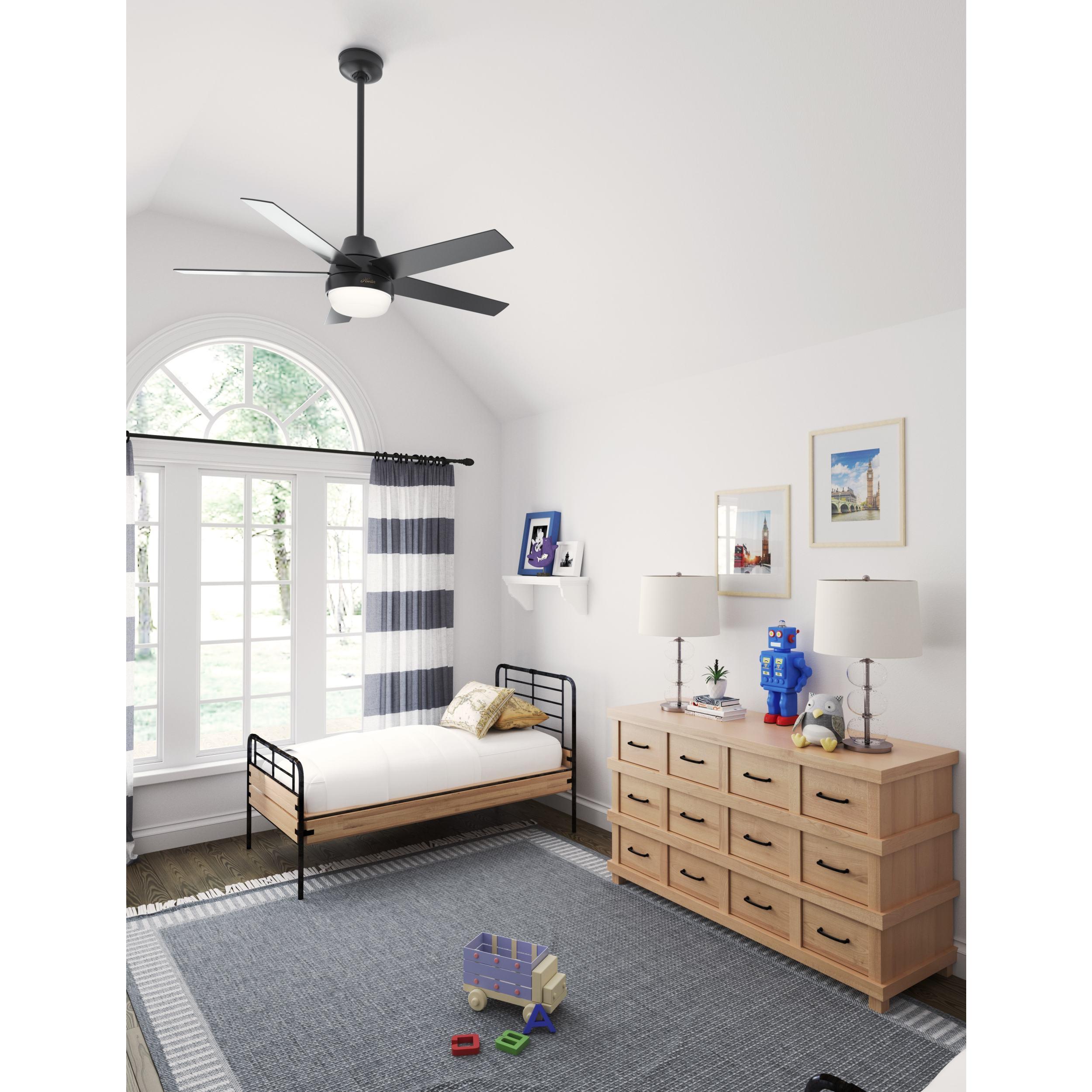 52" Aerodyne 5 - Blade Smart Standard Ceiling Fan with Lights and Remote