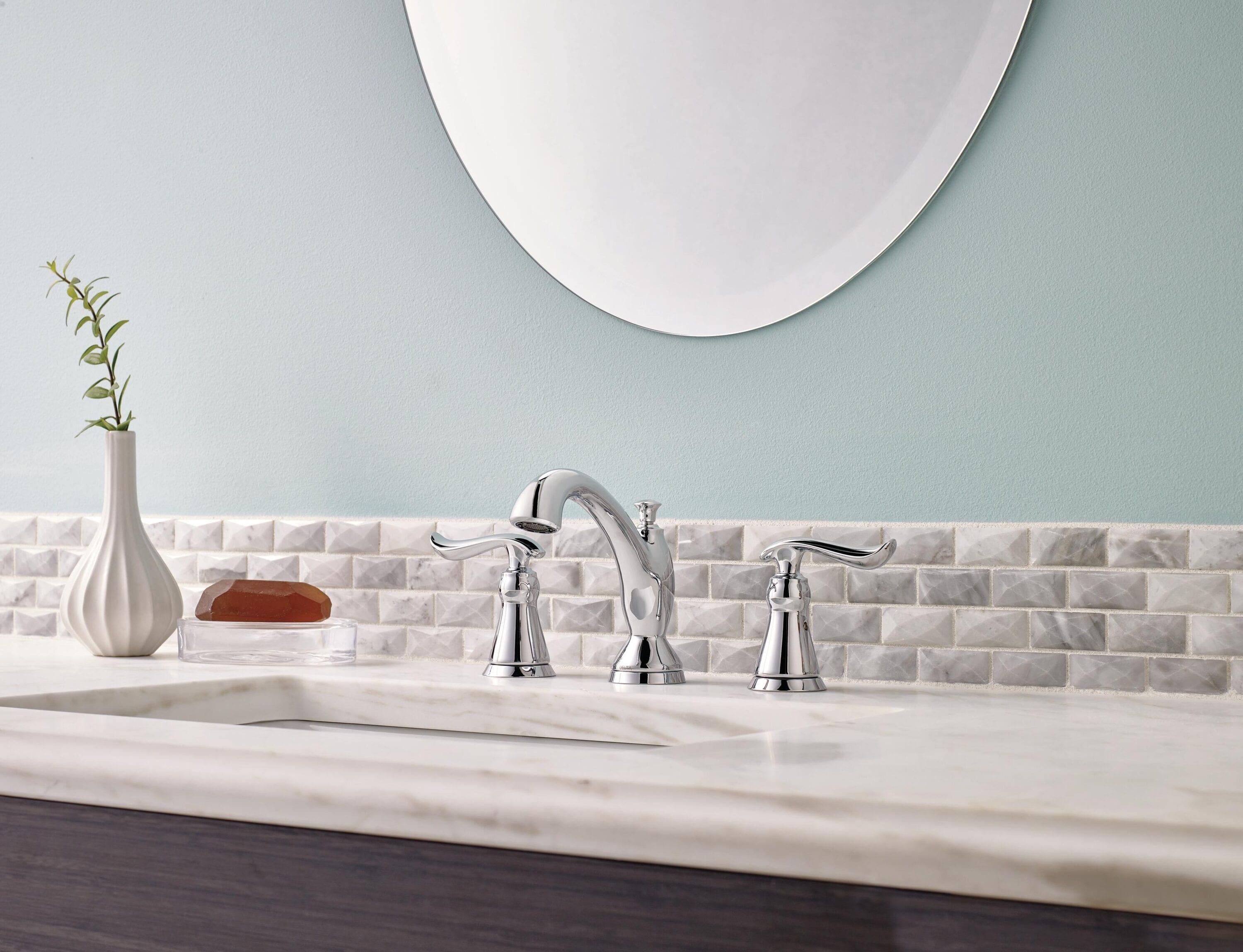 Linden Widespread Bathroom Faucet 3 Hole, 2-handle Bathroom Sink Faucet with Drain Assembly
