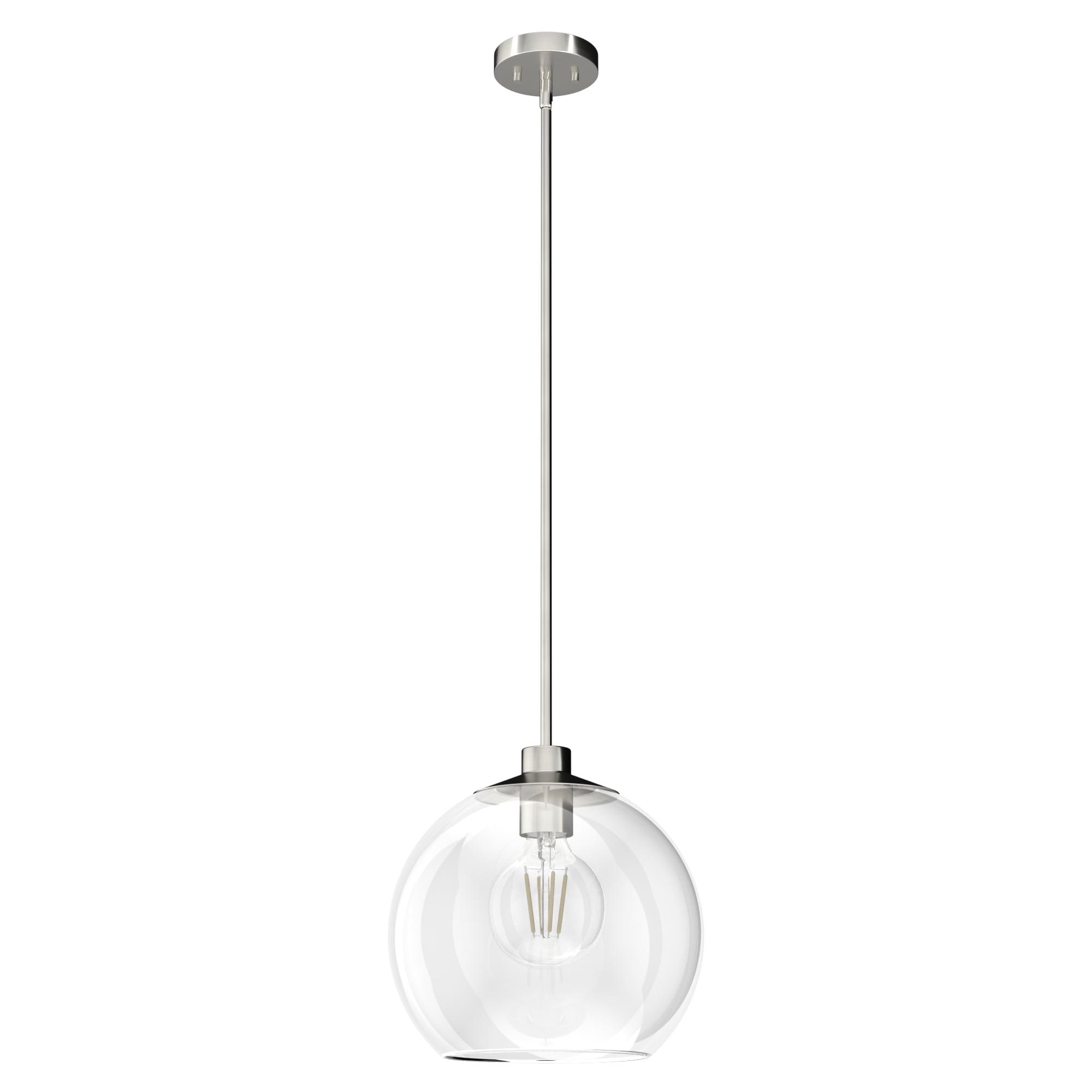 Hunter Xidane Brushed Nickel 14" Globe Pendant Light