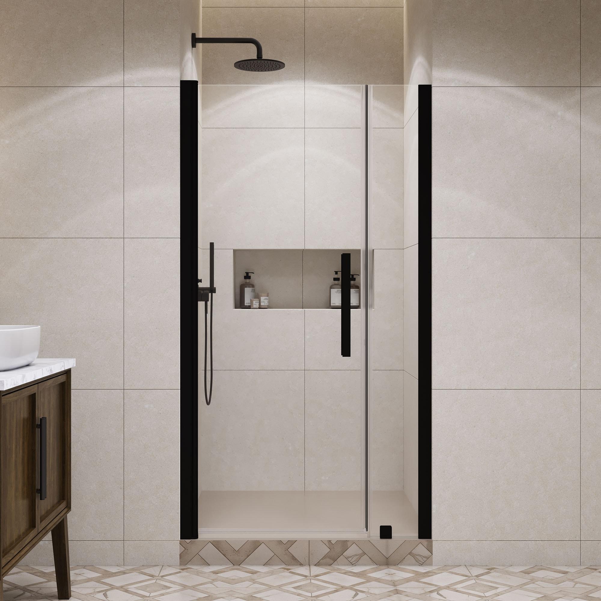 OVE Decors Pasadena 39 7/16 To 41 3/8 In. W X 72 In. H Alcove Frameless Pivot Shower Door