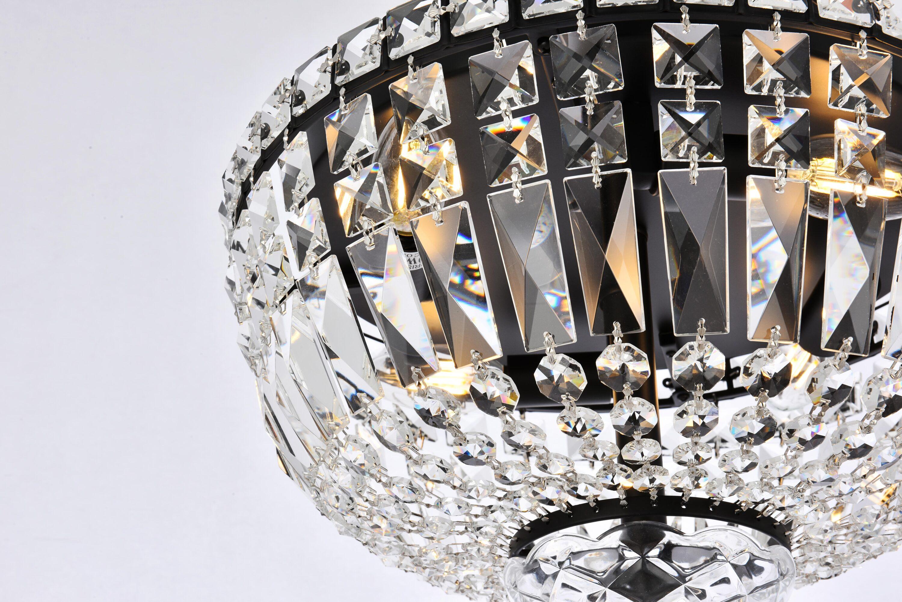 Elegant Lighting Tranquil 14 inch black flush mount