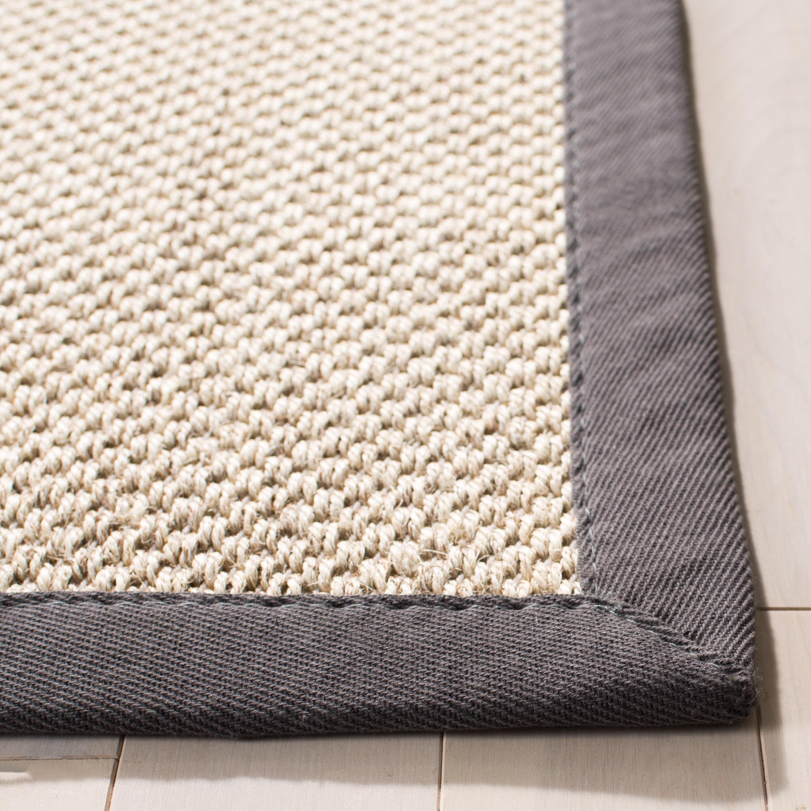 Natural Fiber NF143 Power Loomed Indoor Runner Rug - Marble/Dark Grey - 2'6"x10' - Safavieh.