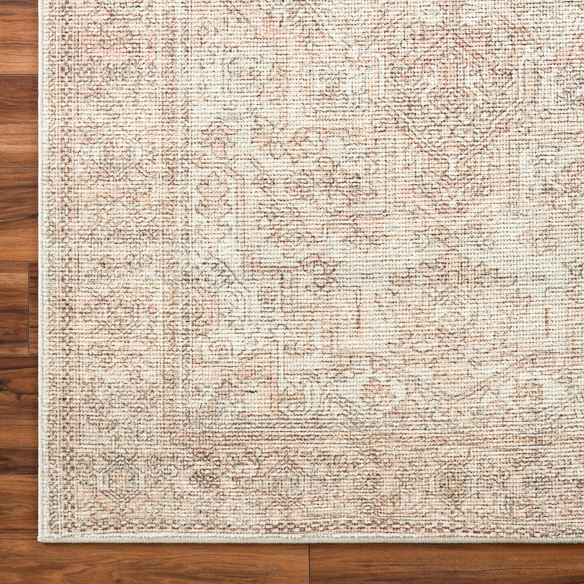 Becki Owens x Livabliss Vintage Traditional Oriental Boho Blush Cream Area Rug