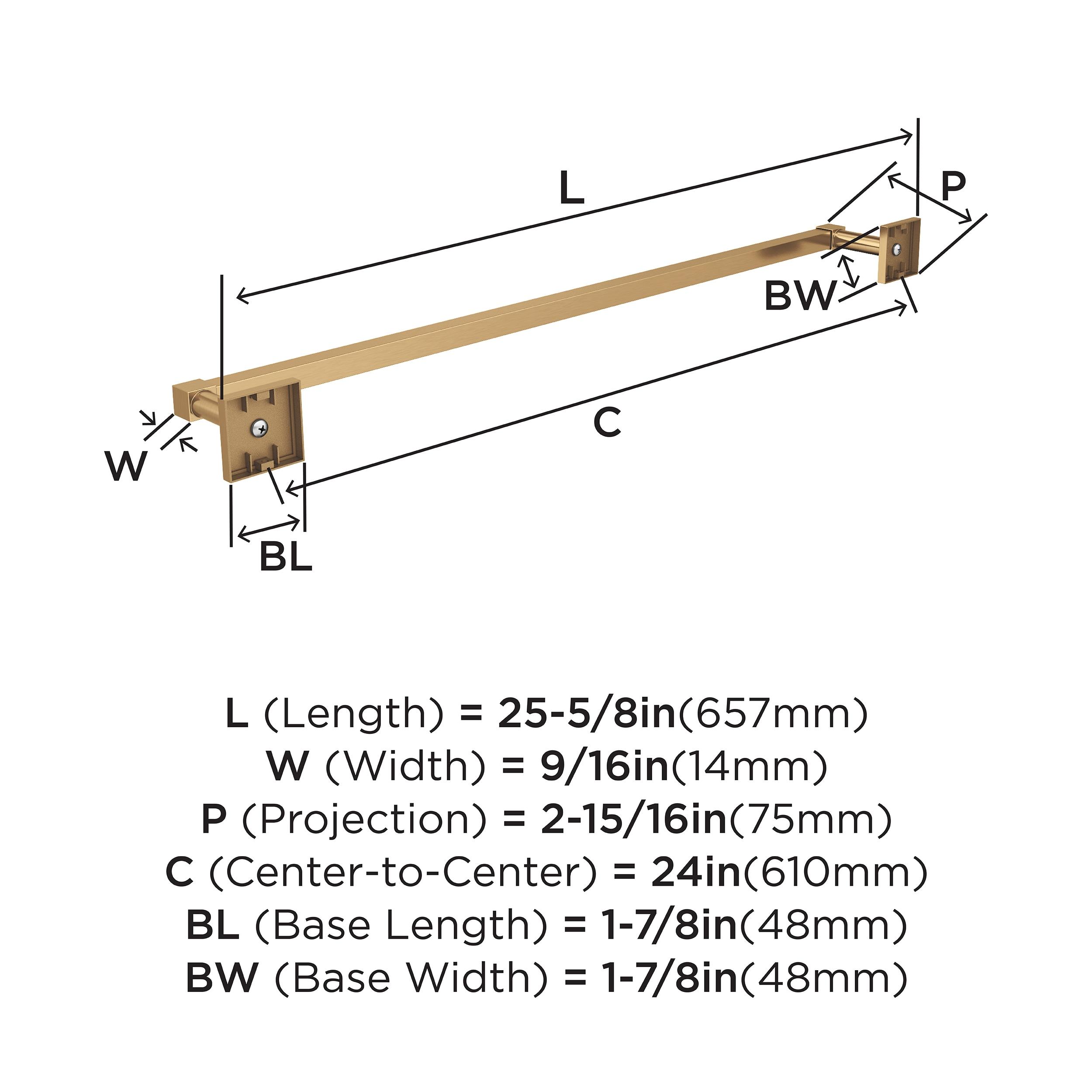 Appoint 25.87" Wall Mounted Towel Bar