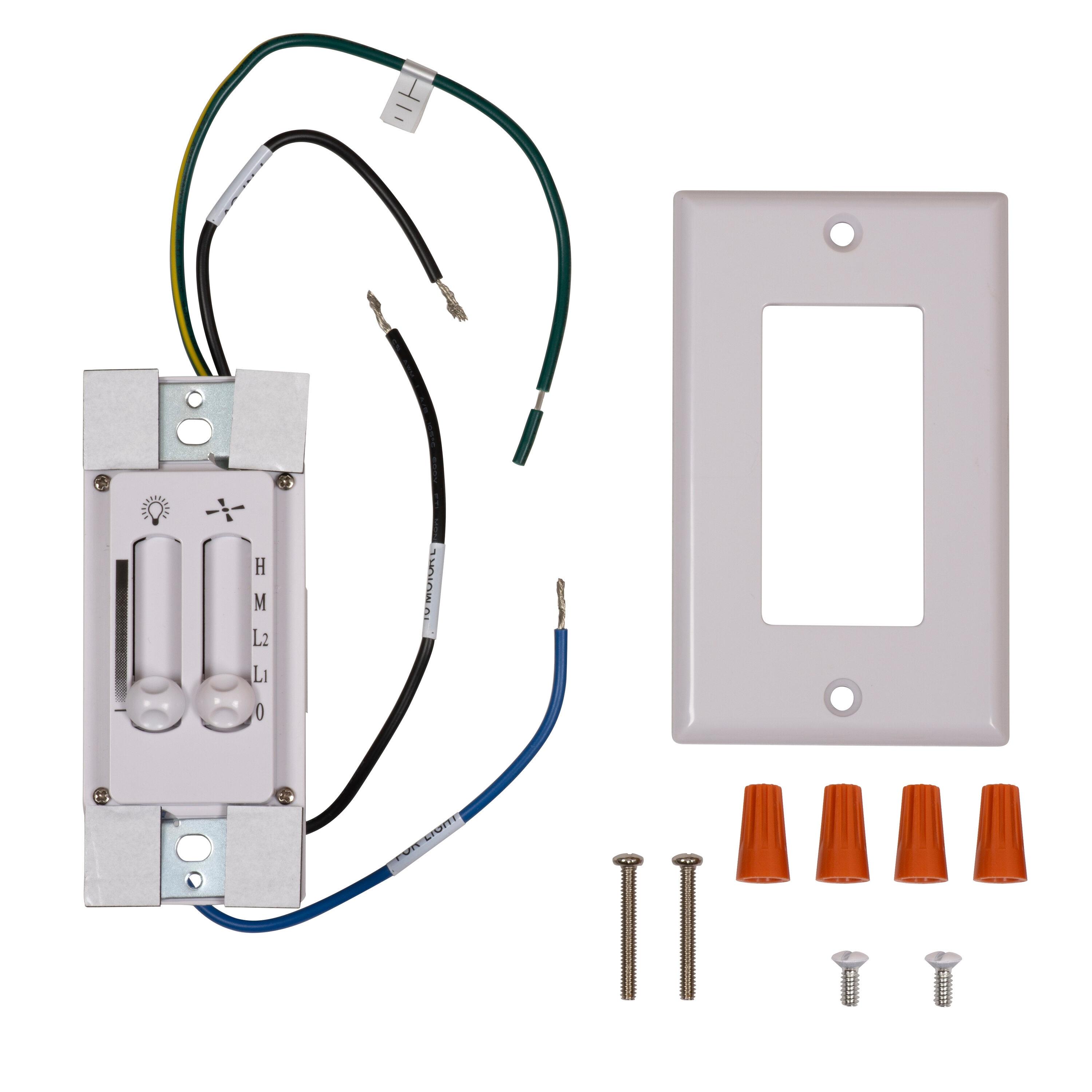 Harbor Breeze Off-White Wall-Mount Universal Ceiling Fan Remote Control