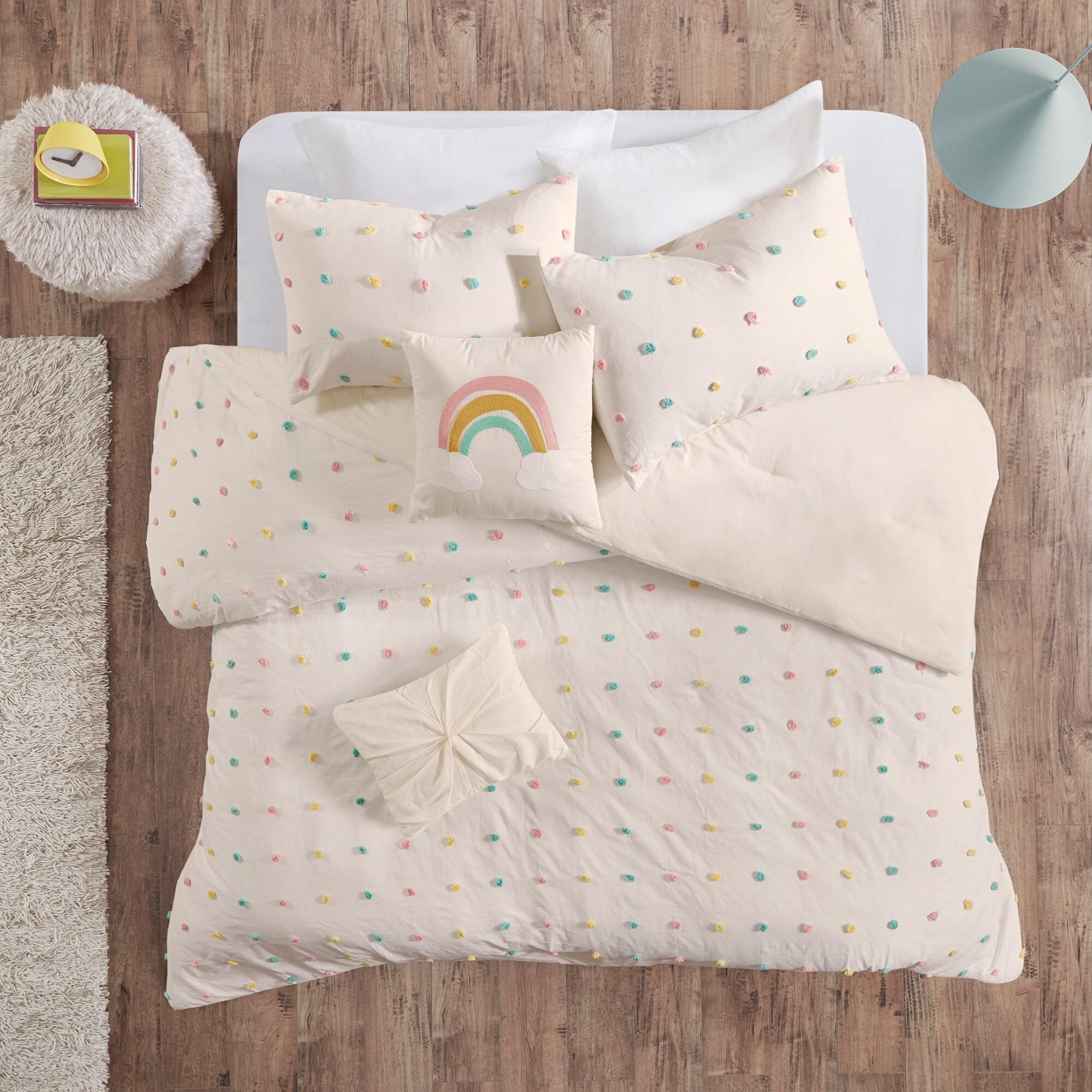 Callie Cotton Jacquard Pom Pom Comforter Set