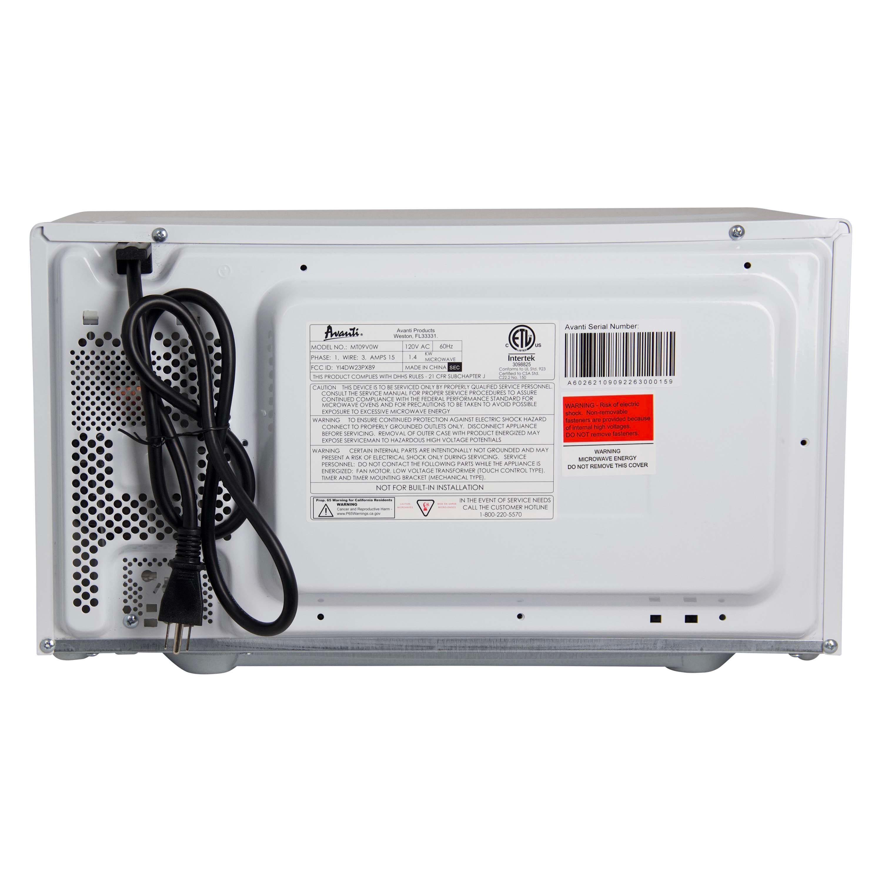 Avanti Countertop Microwave Oven, 0.9 cu. ft.