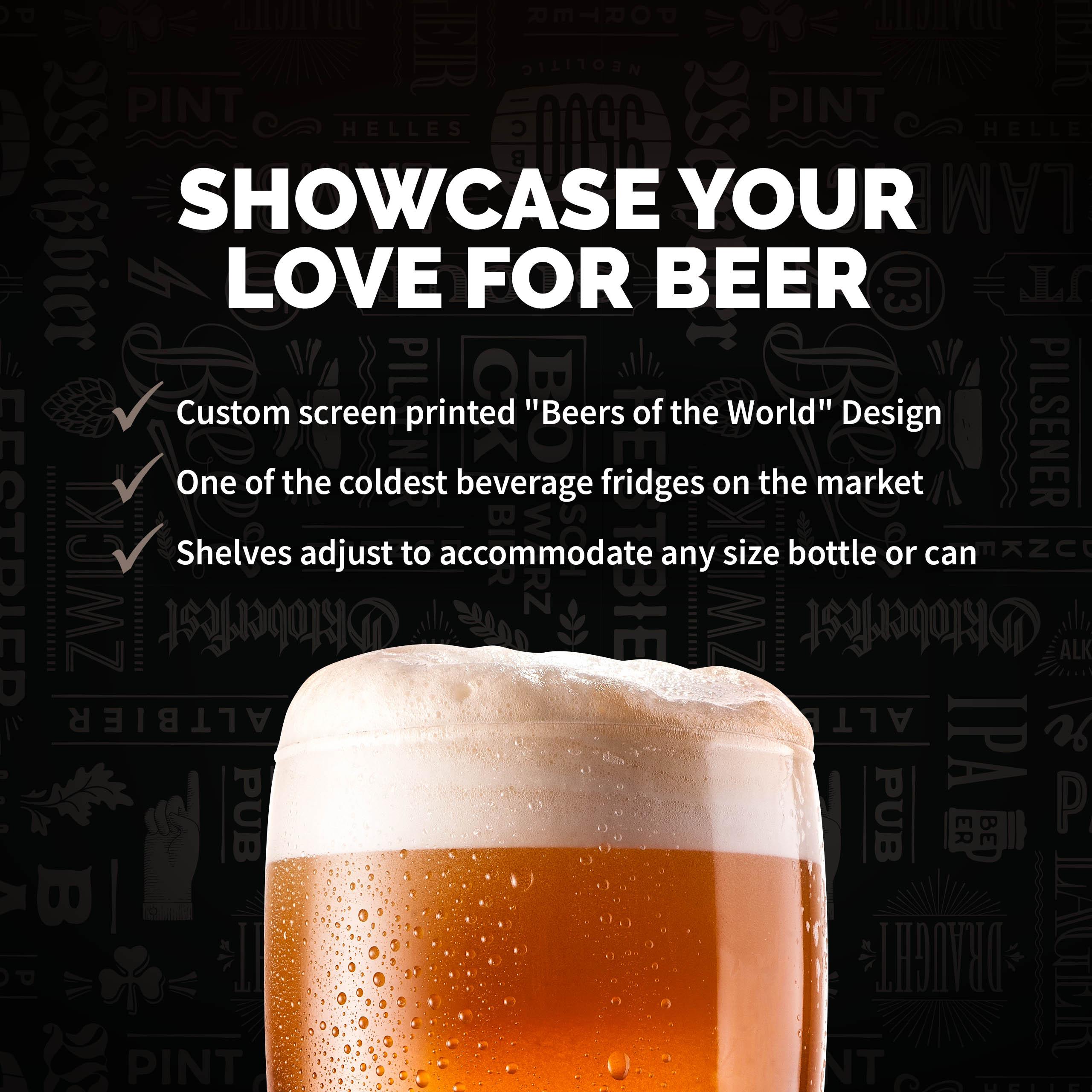 Newair Newair Custom Designed Freestanding 126 Can Beer Fridge with SplitShelf