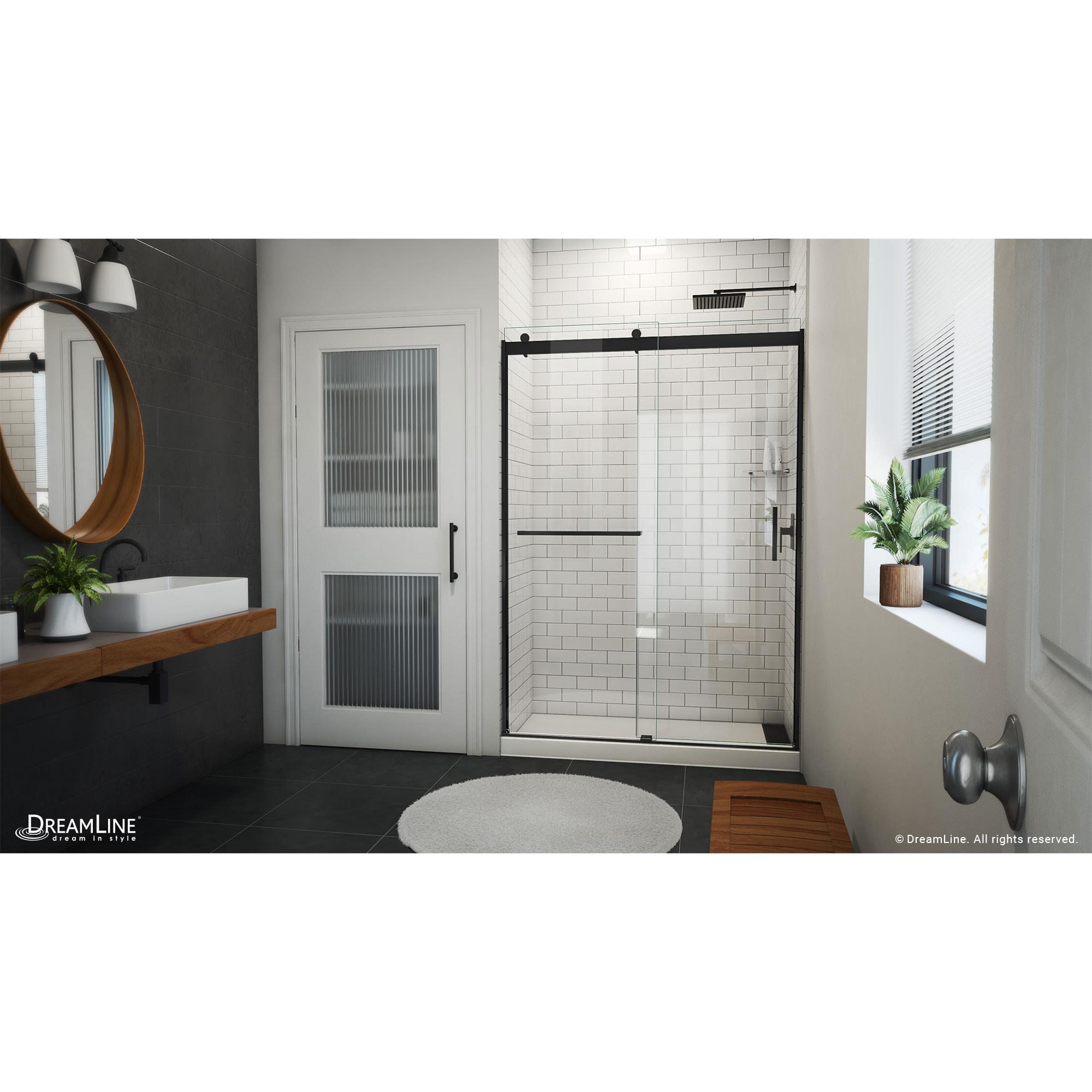 DreamLine Harmony 56 - 60 in. W x 58 in. H Semi-Frameless Tub Door with ClearMax™ Technology SDHA60W760VXX09