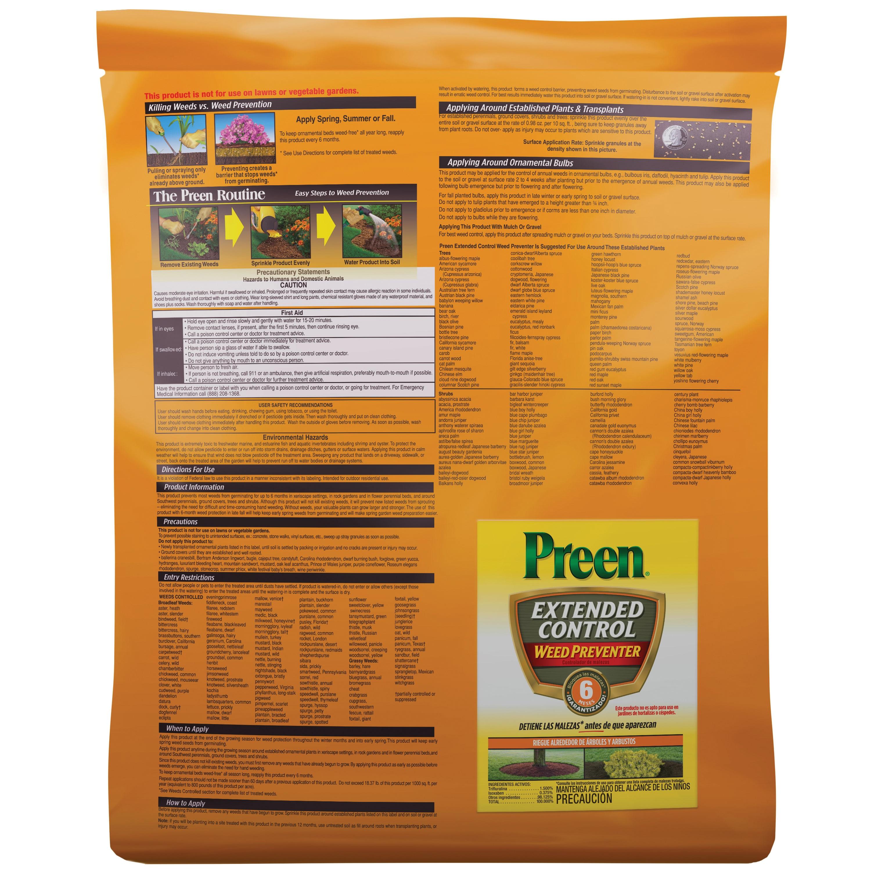 Preen Extended Control Weed Preventer - 10 lb. Bag - Covers 1,630 Sq. ft.