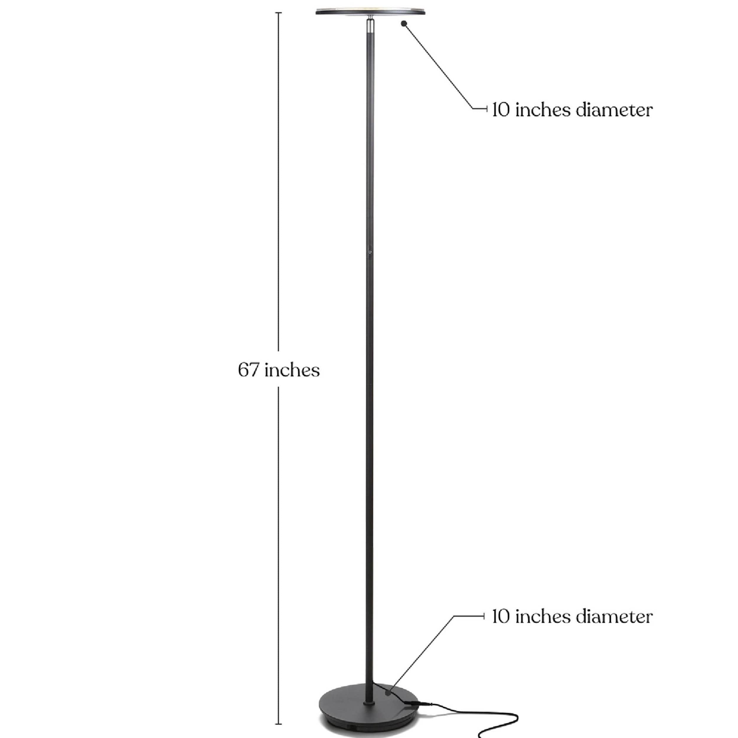 Brightech Sky Industrial 63 in. Dimmable LED Floor Lamp with Adjustable Head