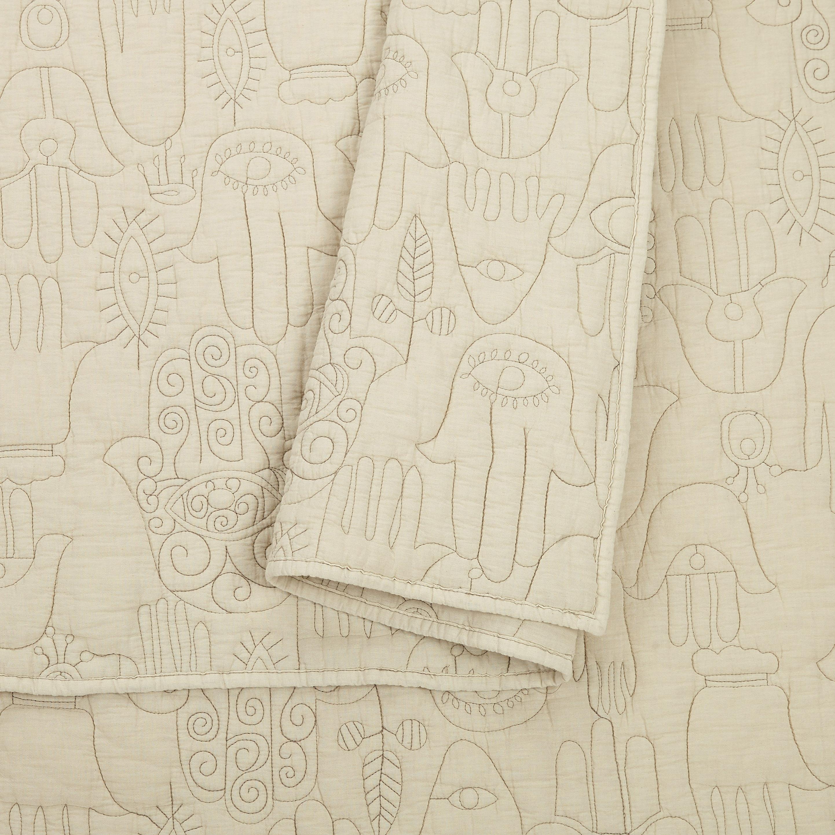 Jungalow Hamsa 3-Piece Embroidered Quilt Set