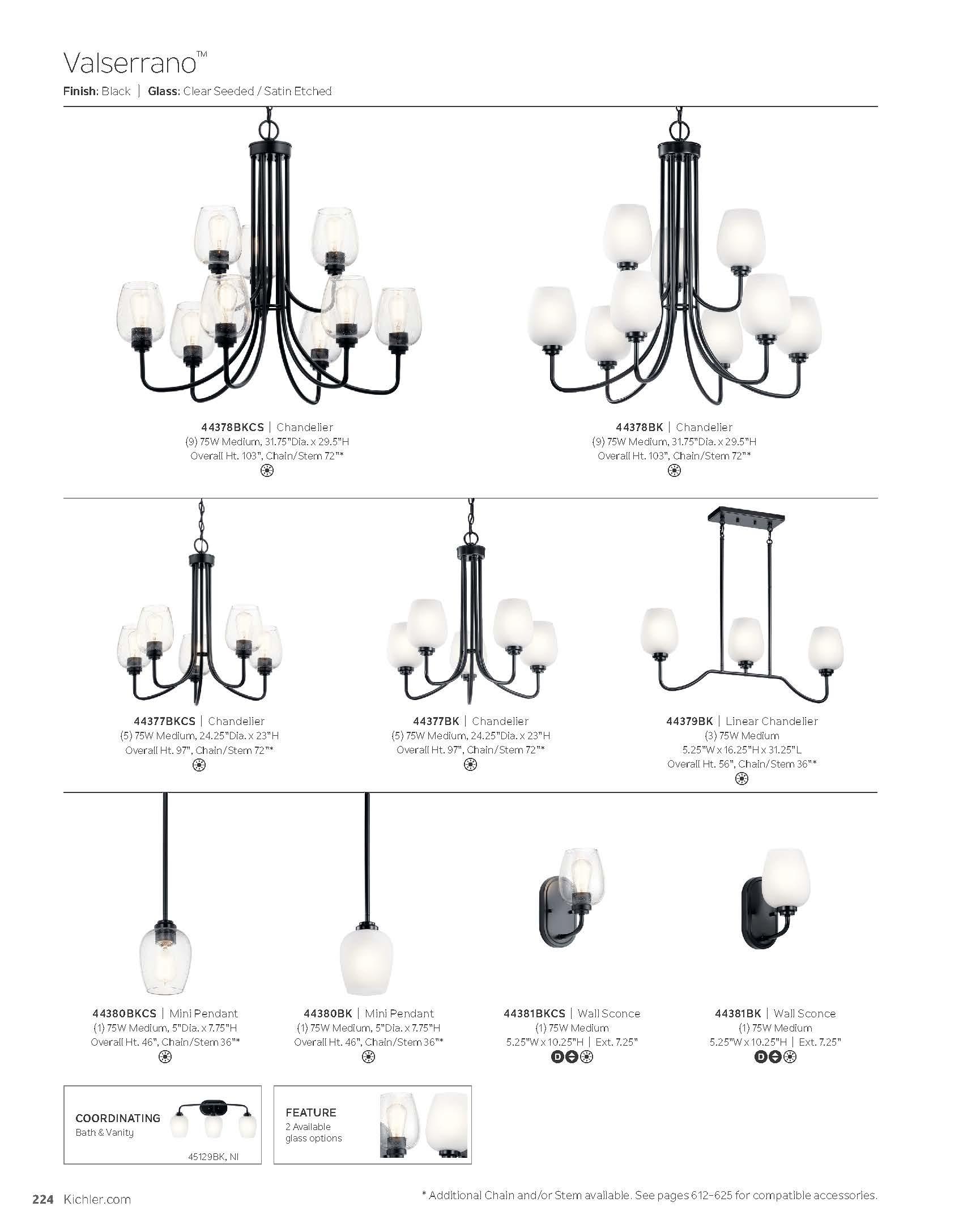 Kichler Lighting Valserrano 1 - Light Pendant in  Brushed Nickel