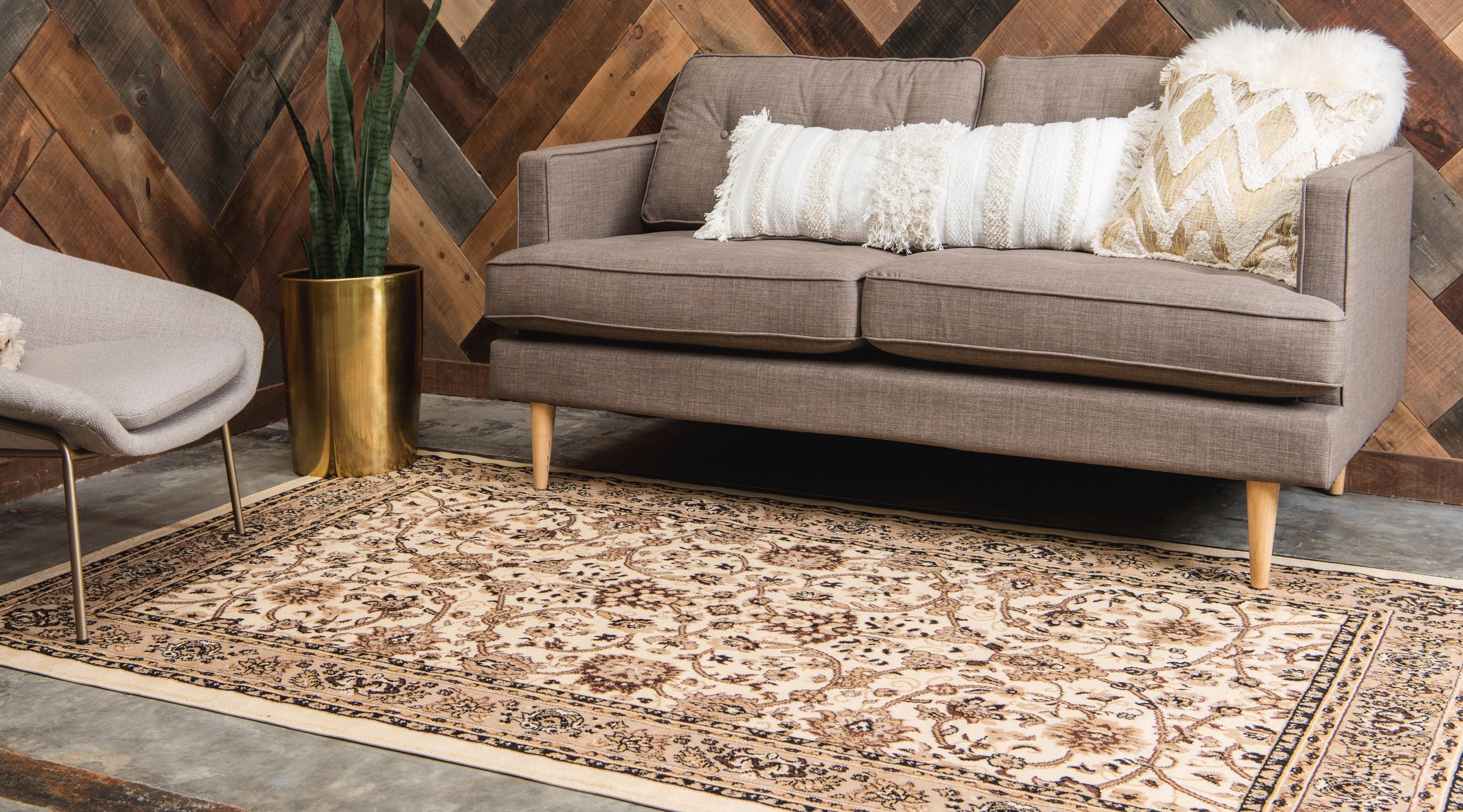 Unique Loom 5' 1 x 8' 0 Sialk Hill Washington Ivory Area Rug