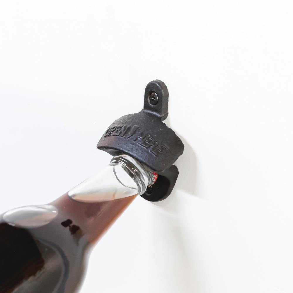 Brainerd B39745J-FB 3" Wall Mounted Bottle Opener Matte Black Finish