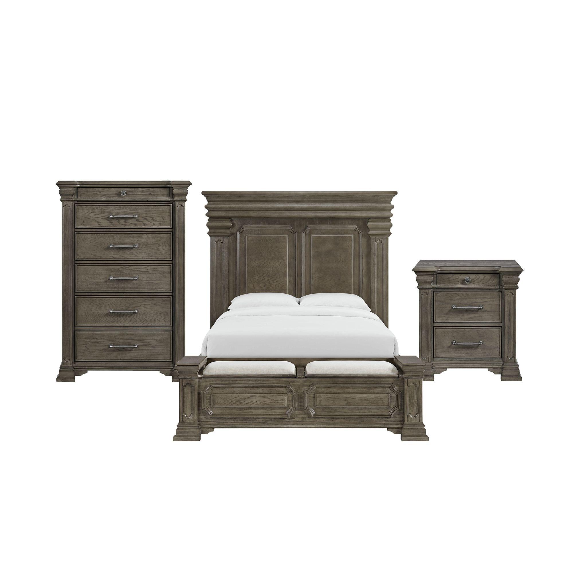 Picket House Furnishings Picket House Furnishings Paterson Storage 3PC Bedroom Set In Grey