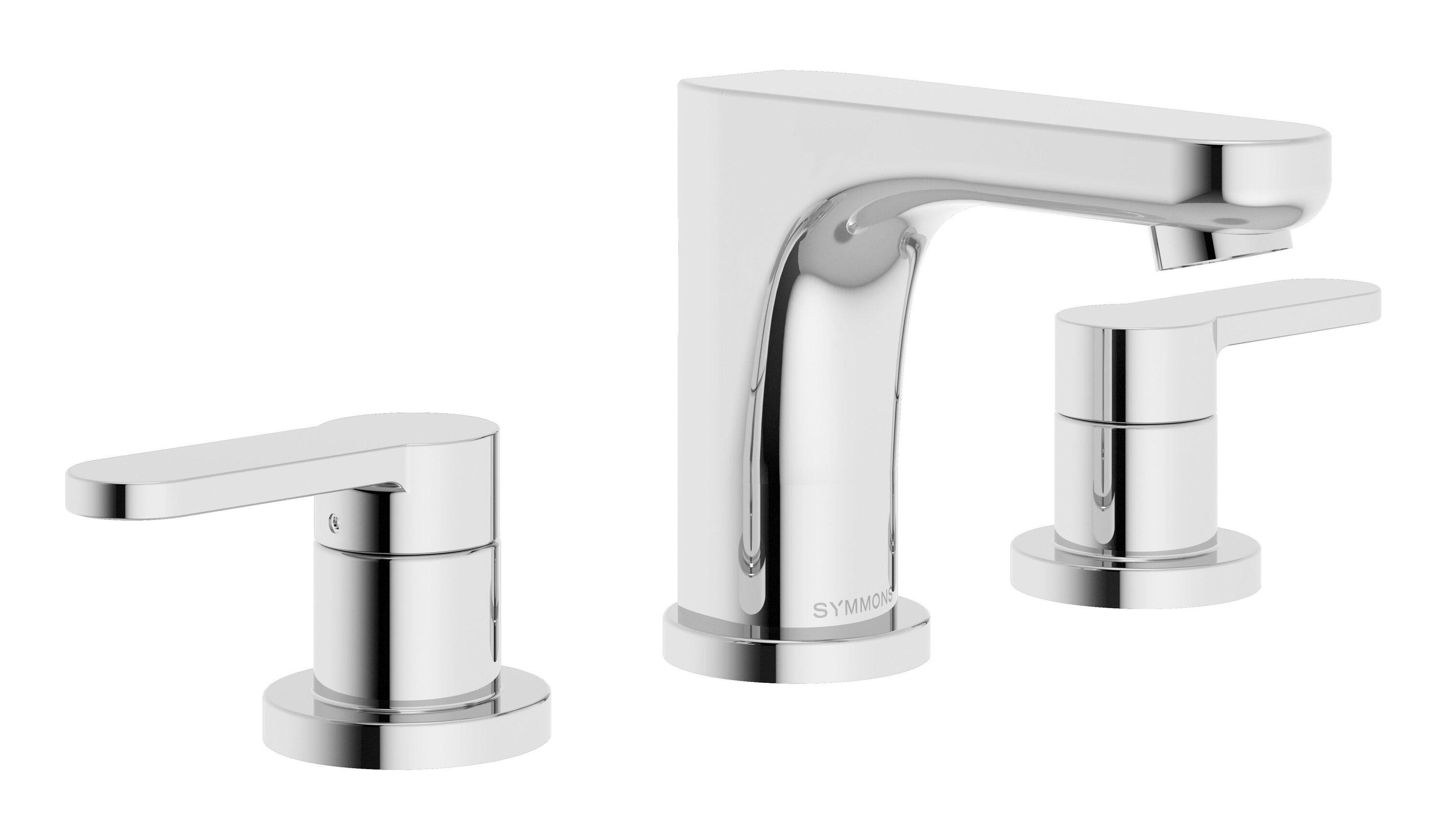 Identity Widespread Two Handle Bathroom Faucet with Push Pop Drain