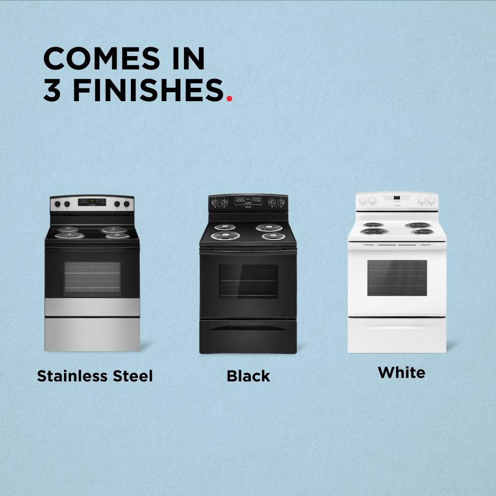 Amana 30-inch 4.8 cu ft Electric Range in Stainless Steel