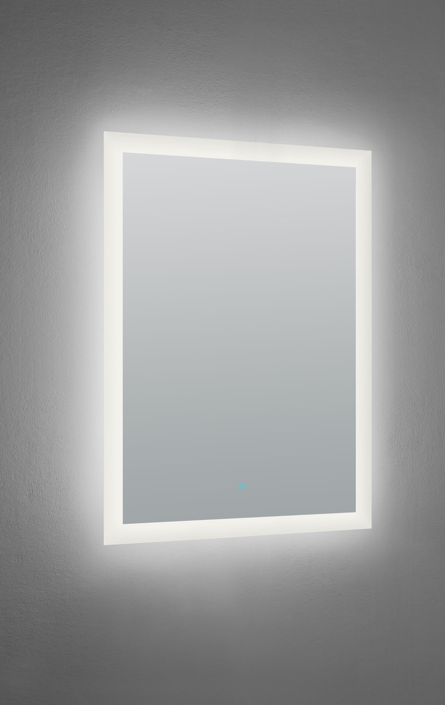 ANZZI Olympus Frameless LED Bathroom Mirror in Silver | 36 in. H x 24 in. W