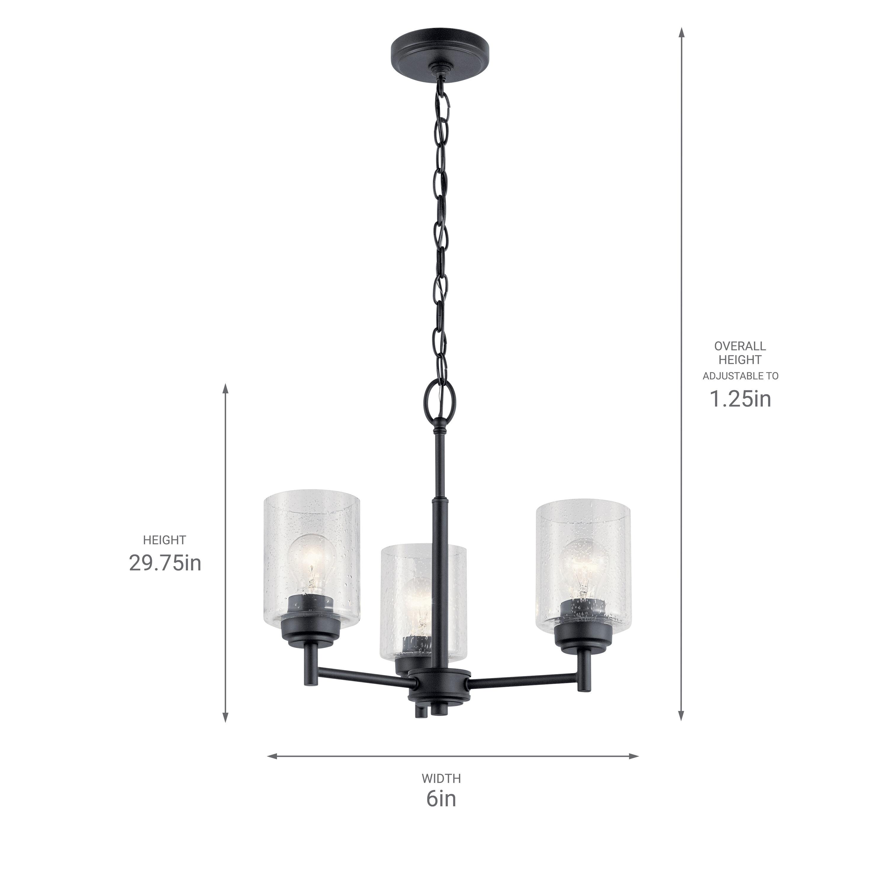 Kichler Lighting Winslow 3 - Light Dimmable Classic / Traditional Chandelier