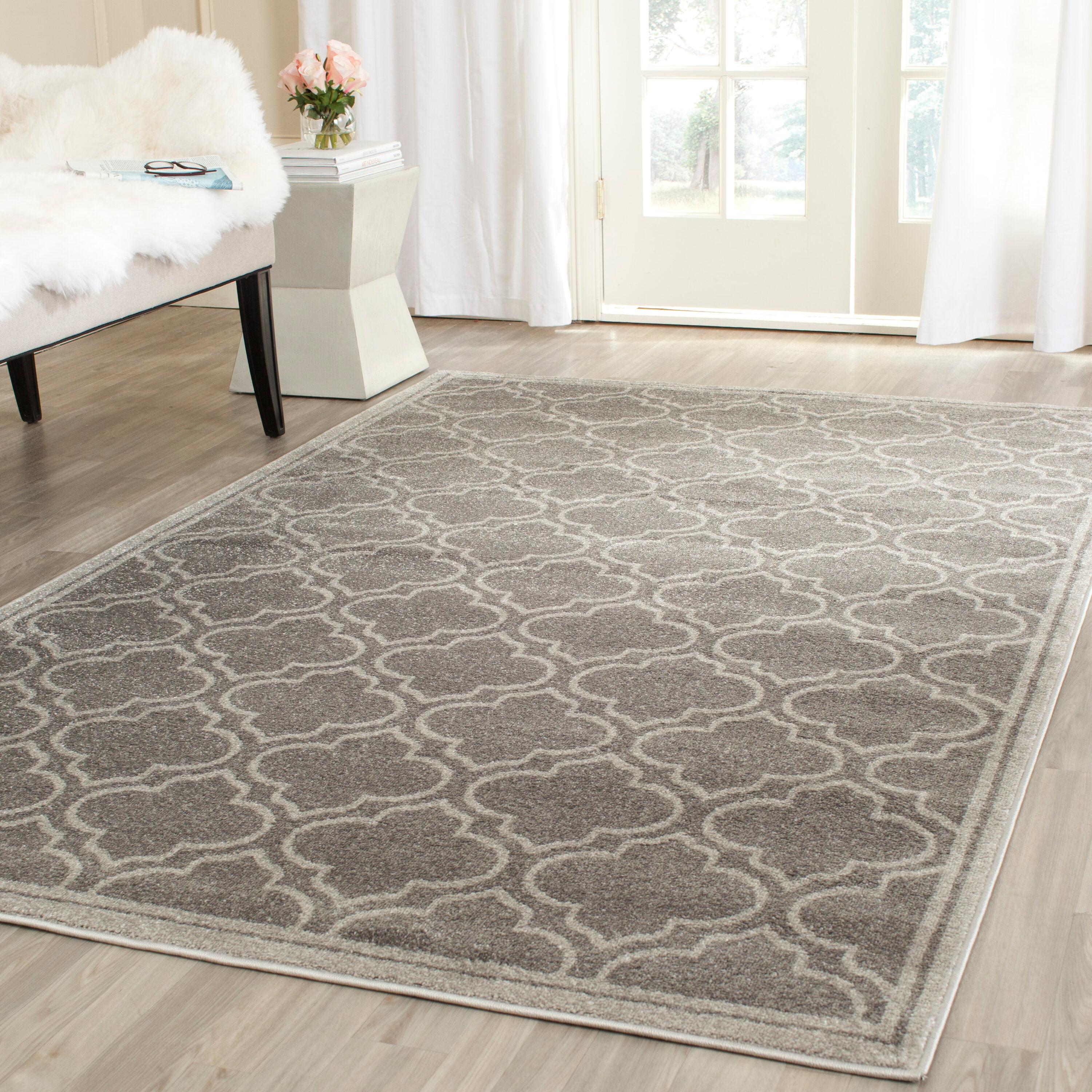 Amherst AMT412 Power Loomed Area Rug - Grey/Light Grey - 4'x6' - Safavieh.