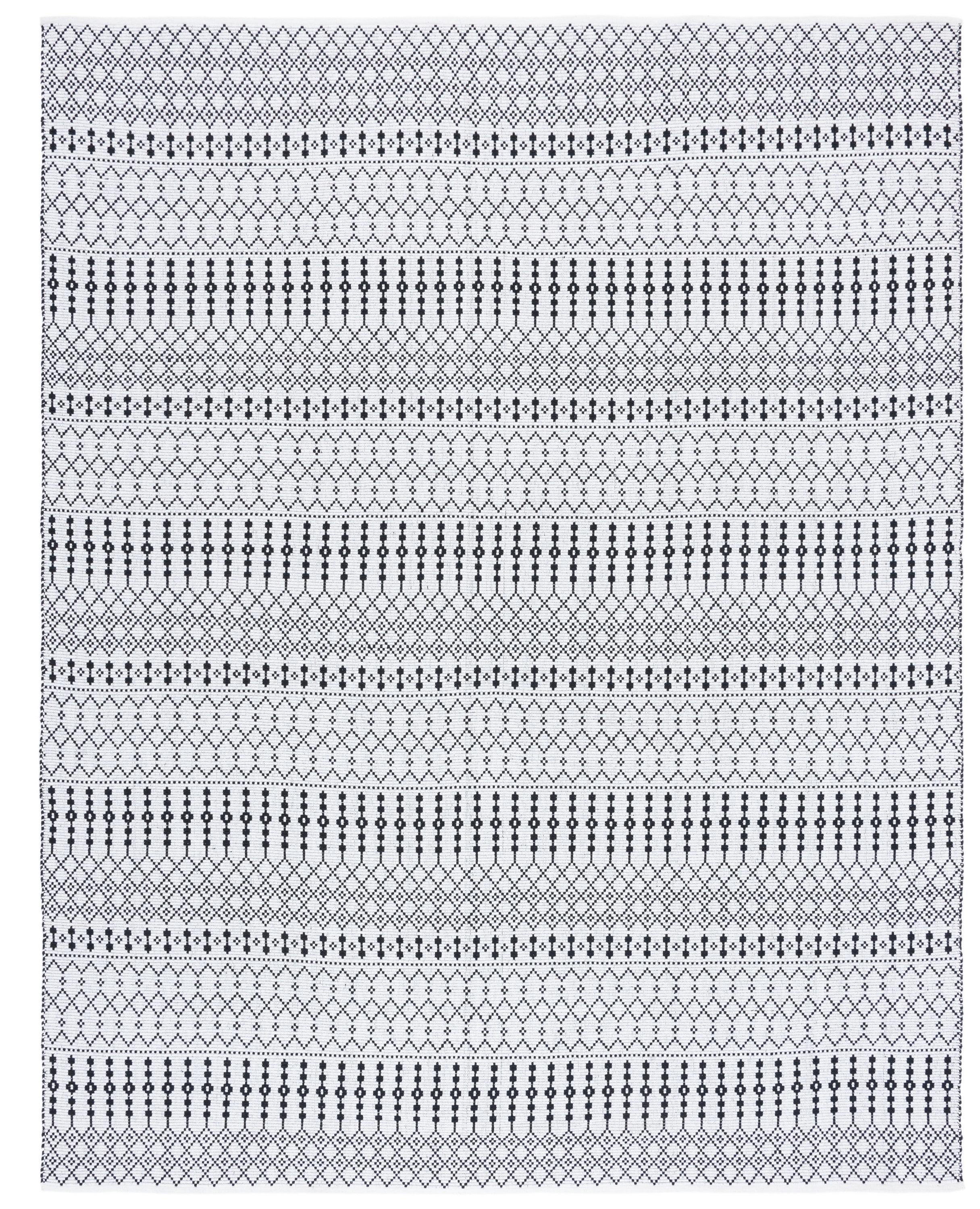 Kilim KLM704 Hand Woven Area Rug - Ivory/Black - 8'9"x11'9" - Safavieh.