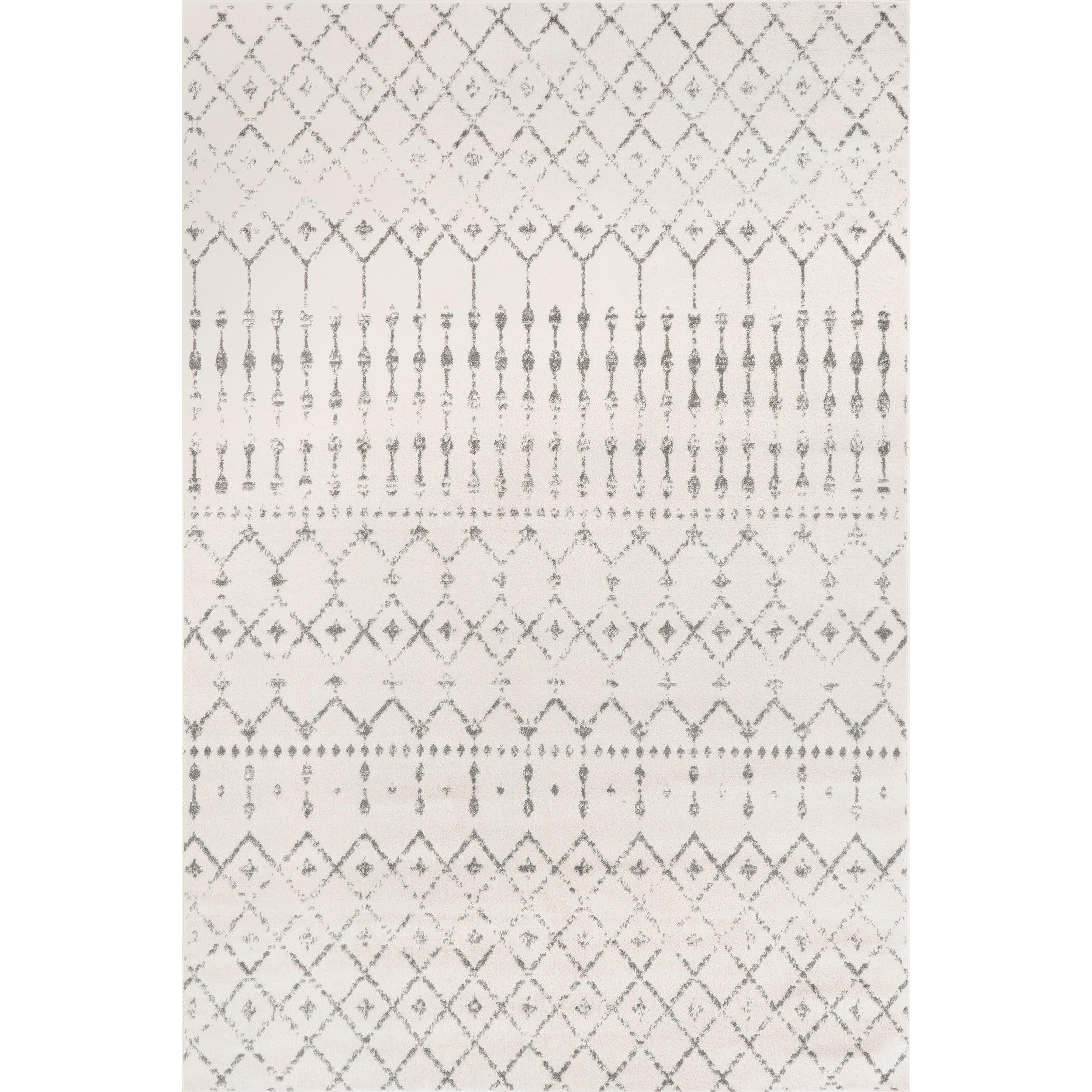 nuLOOM Moroccan Blythe Grey 8' x 10' Transitional Area Rug