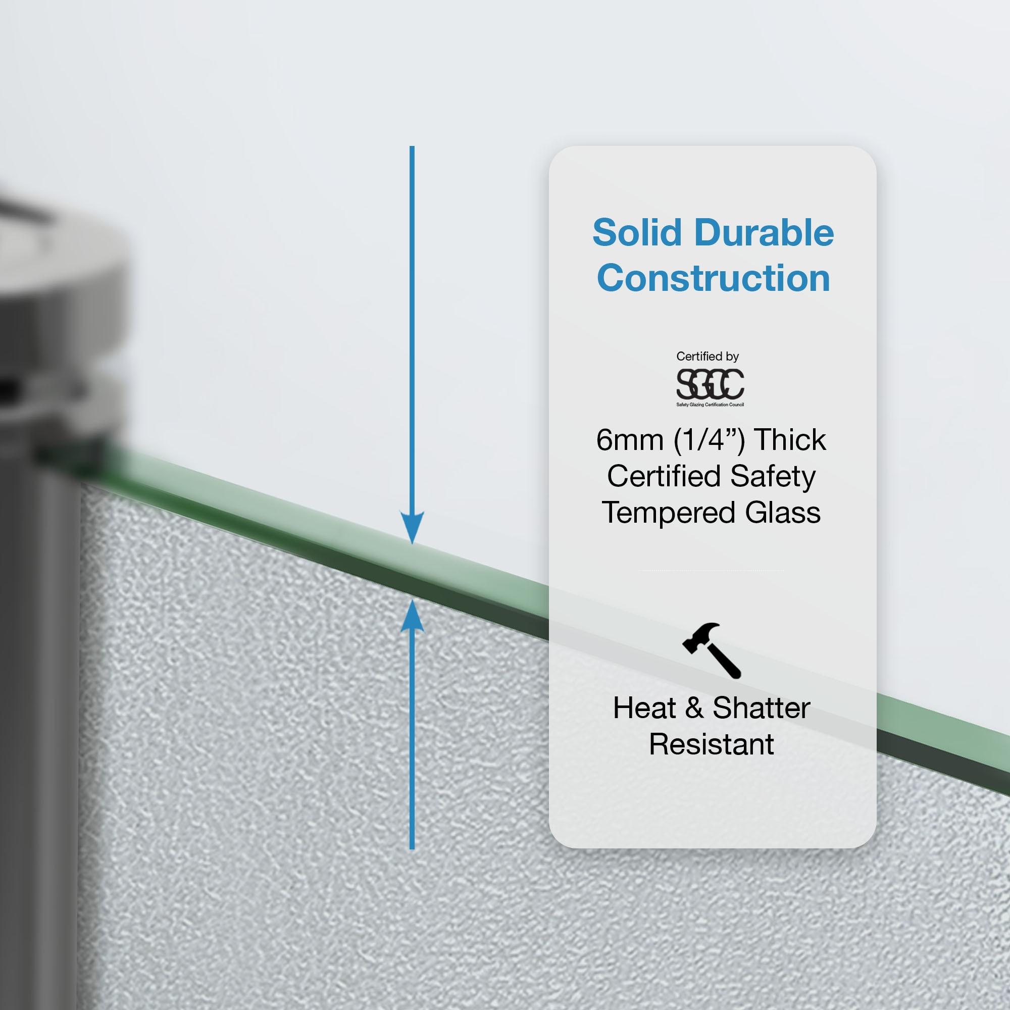 Ove Decors 15SKA-BREF34-SATAC OVE Decors Breeze 35 in. Round Shower Kit w/ Frosted, Base, Wall