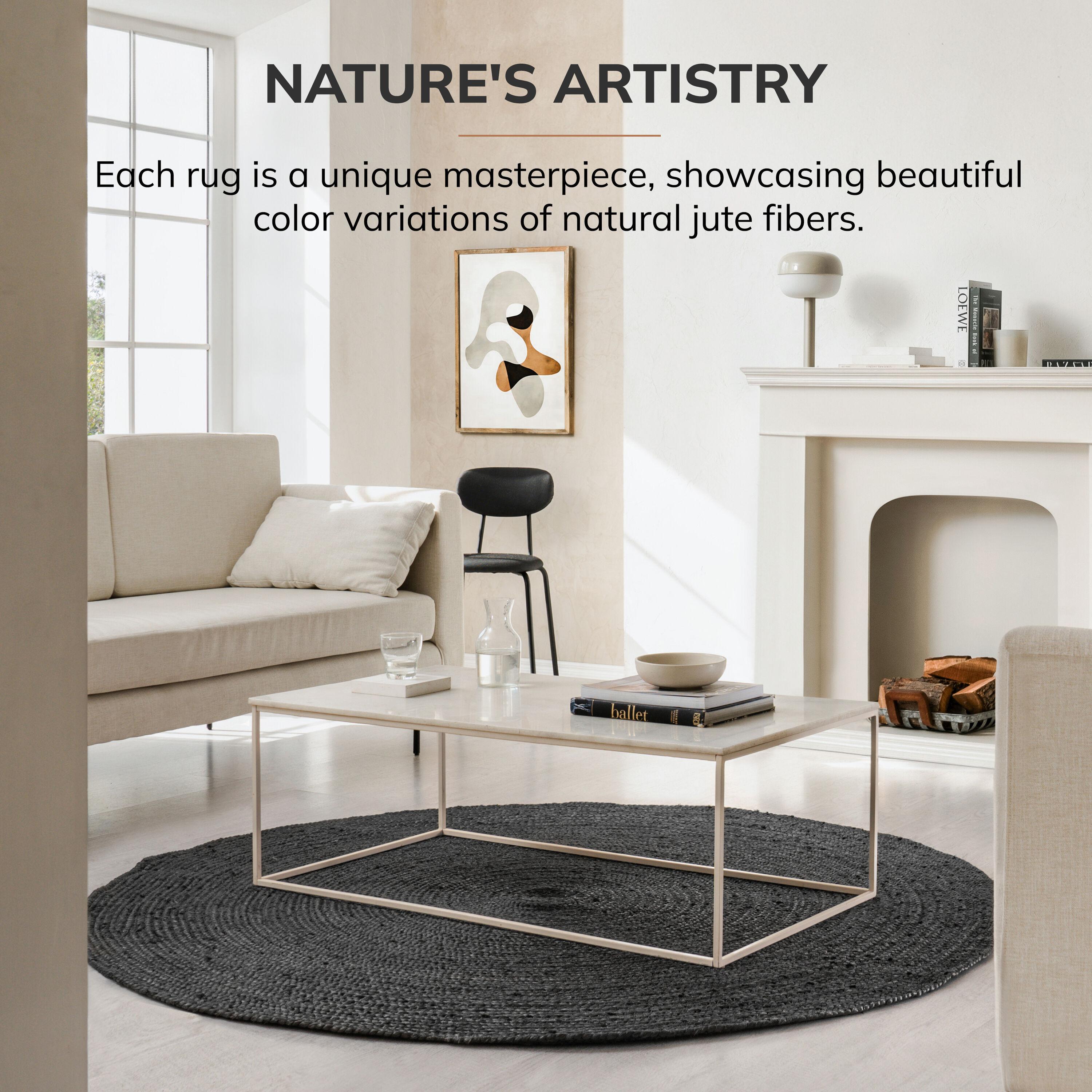 4'x4' Solid Area Rug Gray - Anji Mountain