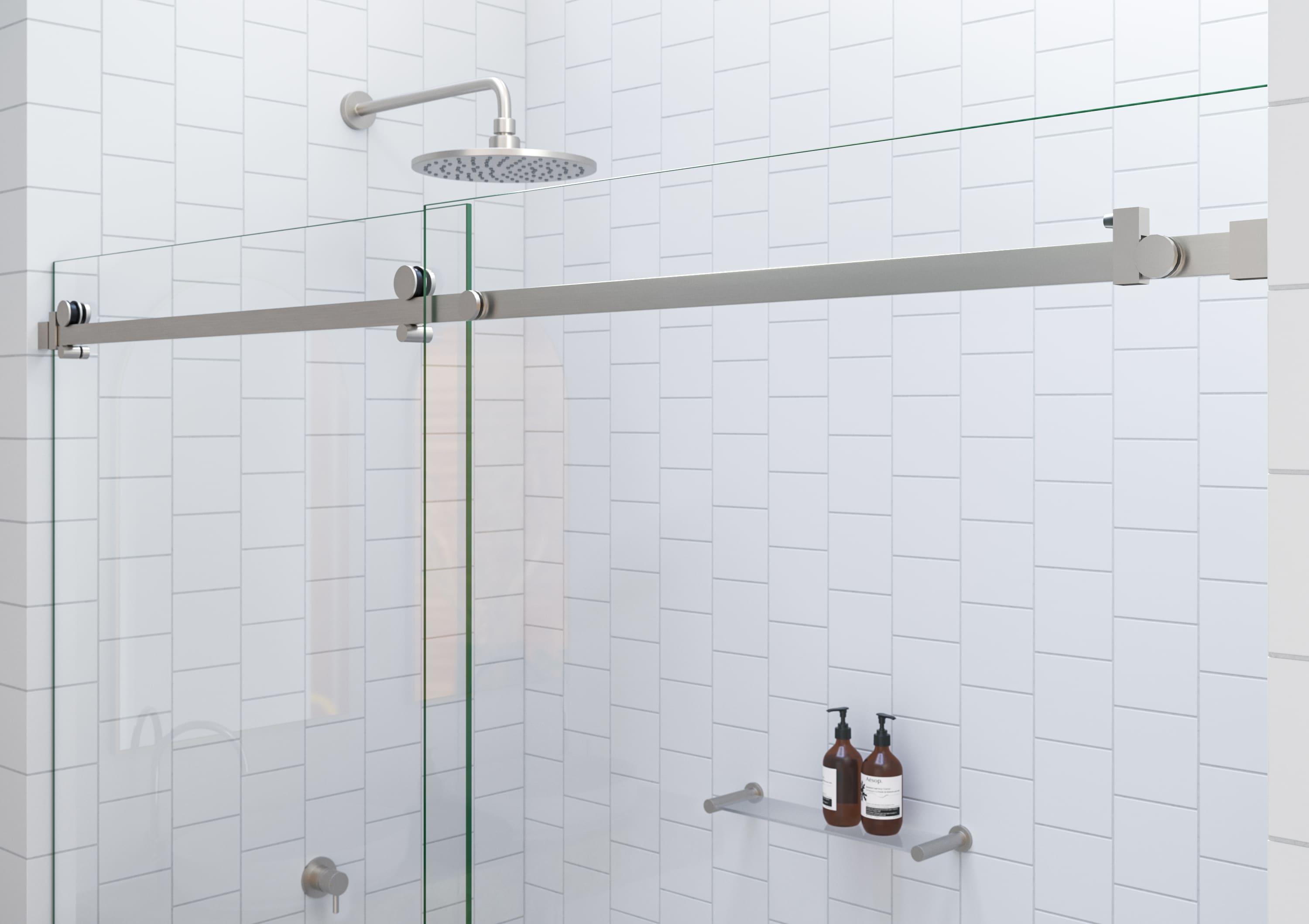 Astro 56 in. - 60 in. x 60 in. Frameless Sliding Bathtub Door