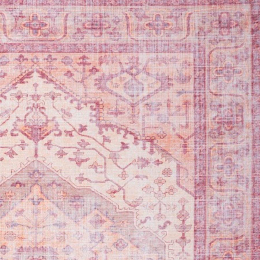 2' x 8' Alacati Ogee Medallion Machine Washable Indoor/Outdoor Runner Rug, Red/Orange/Cream - JONATHAN Y