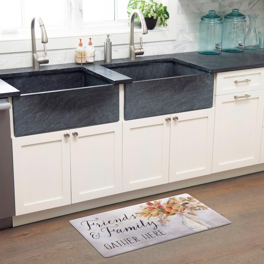 SoHome Cozy Living Friends and Family Gather Eucalyptus Floral Anti-Fatigue Mat