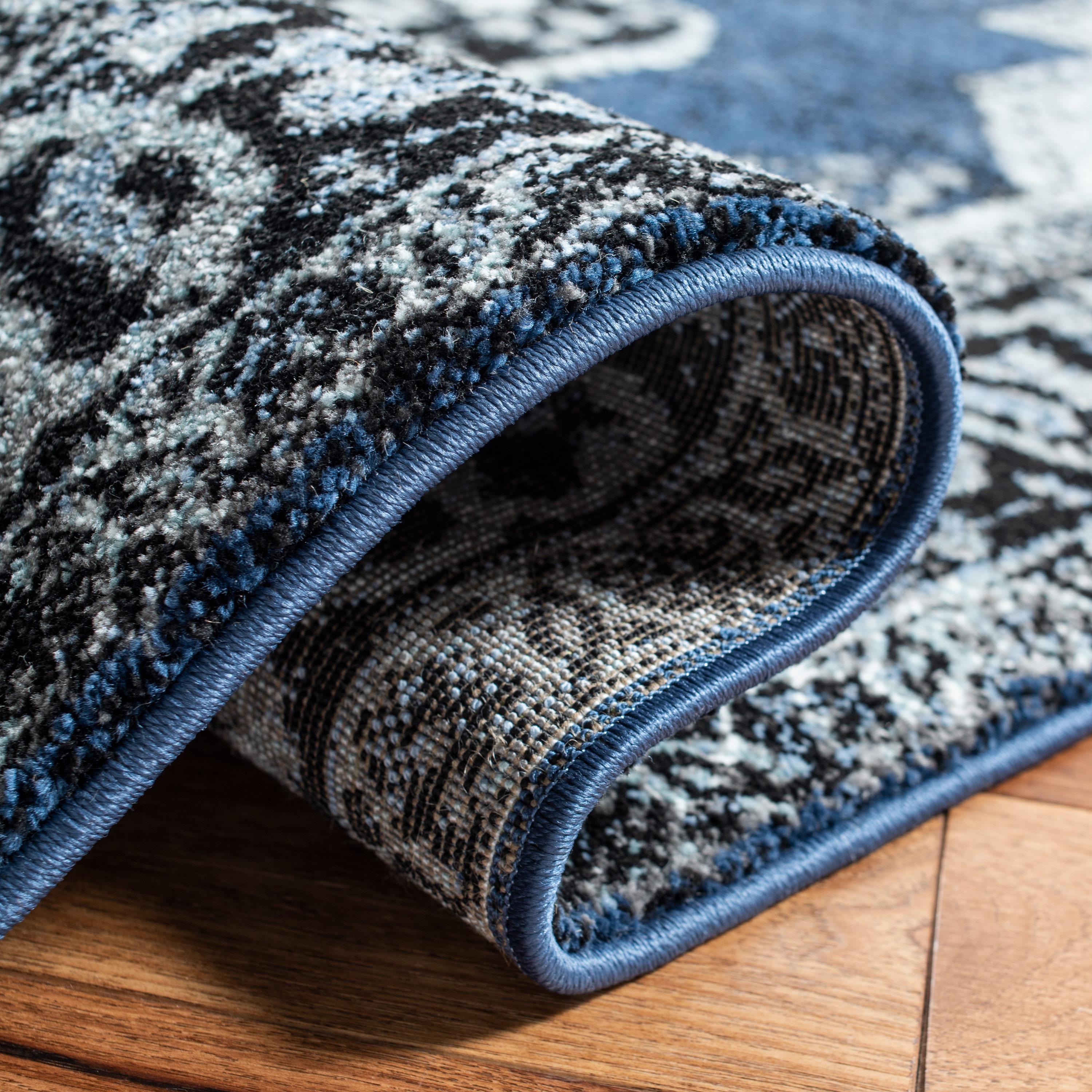 SAFAVIEH Vintage Hamadan Tahnee Oriental Area Rug, Blue/Grey, 5'3" x 7'6"
