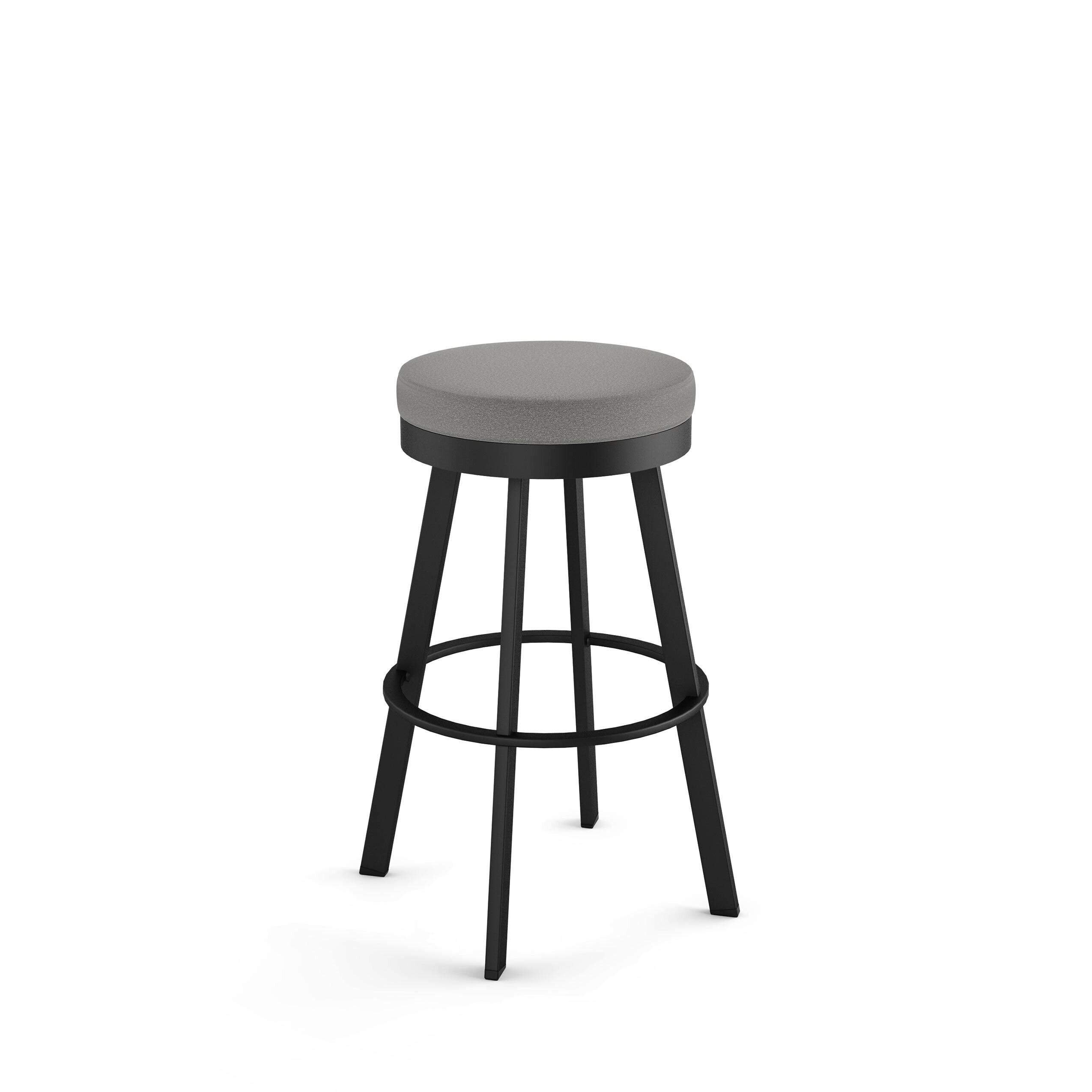 26" Swice Counter Height Barstool with Upholstered Seat - Amisco: Sturdy Steel Frame, Modern Style