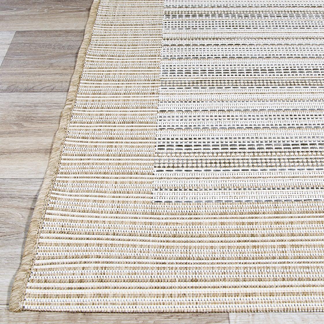Couristan Monaco Bowline Indoor / Outdoor Area Rug, Cocoa Natural-Ivory, 3'9" x 5'5"