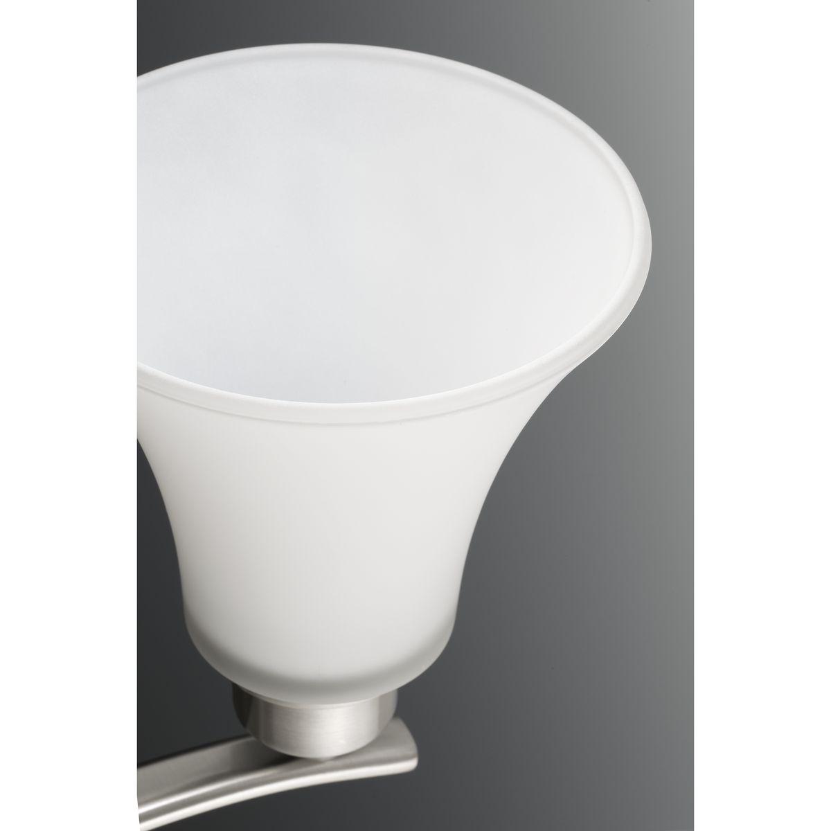 Progress Lighting Joy 1-Light Mini-Pendant, Brushed Nickel, Fluted Glass