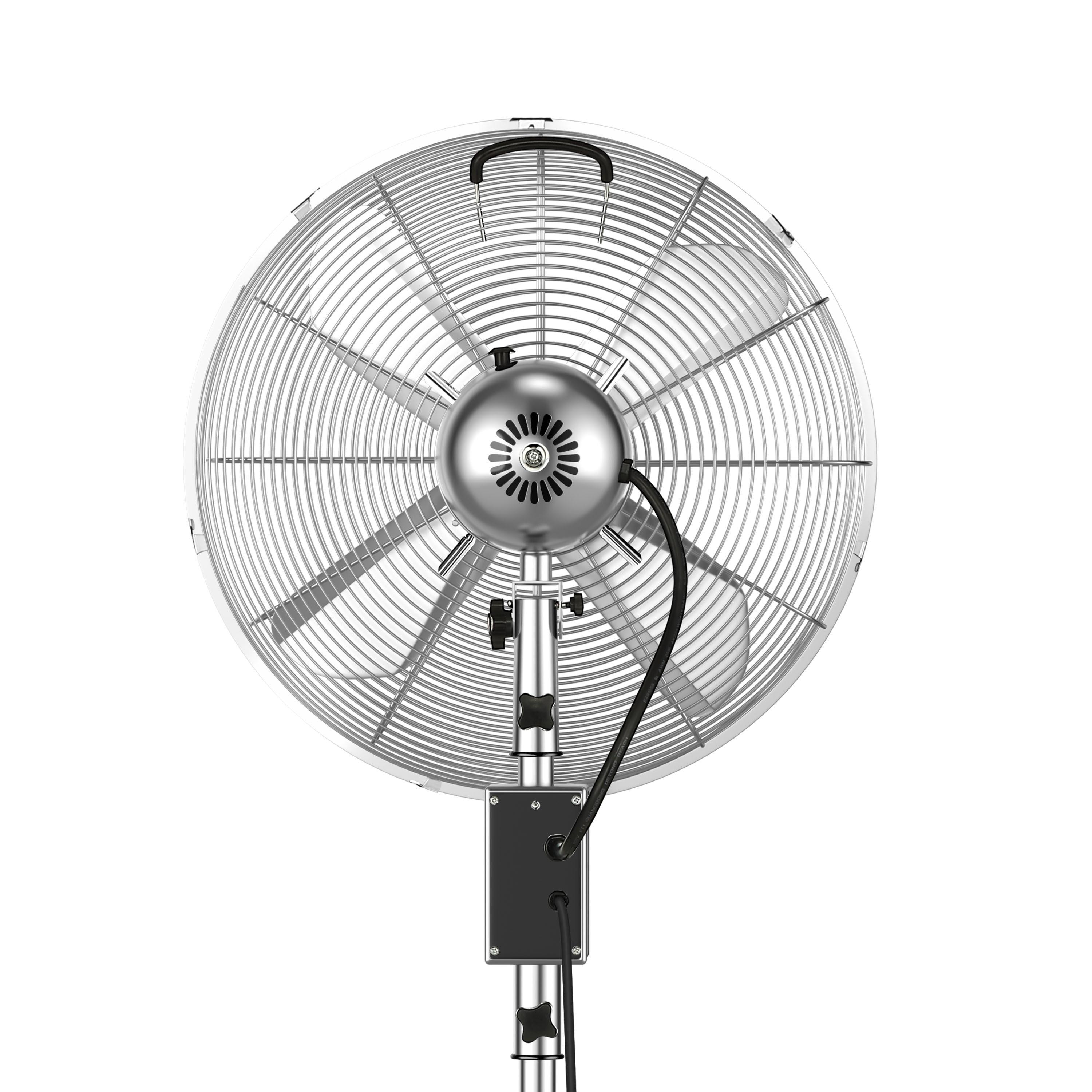 Holmes 16” Digital Oscillating Metal Stand Fan, 3 Speeds, Adjustable Height, Remote Control, Chrome