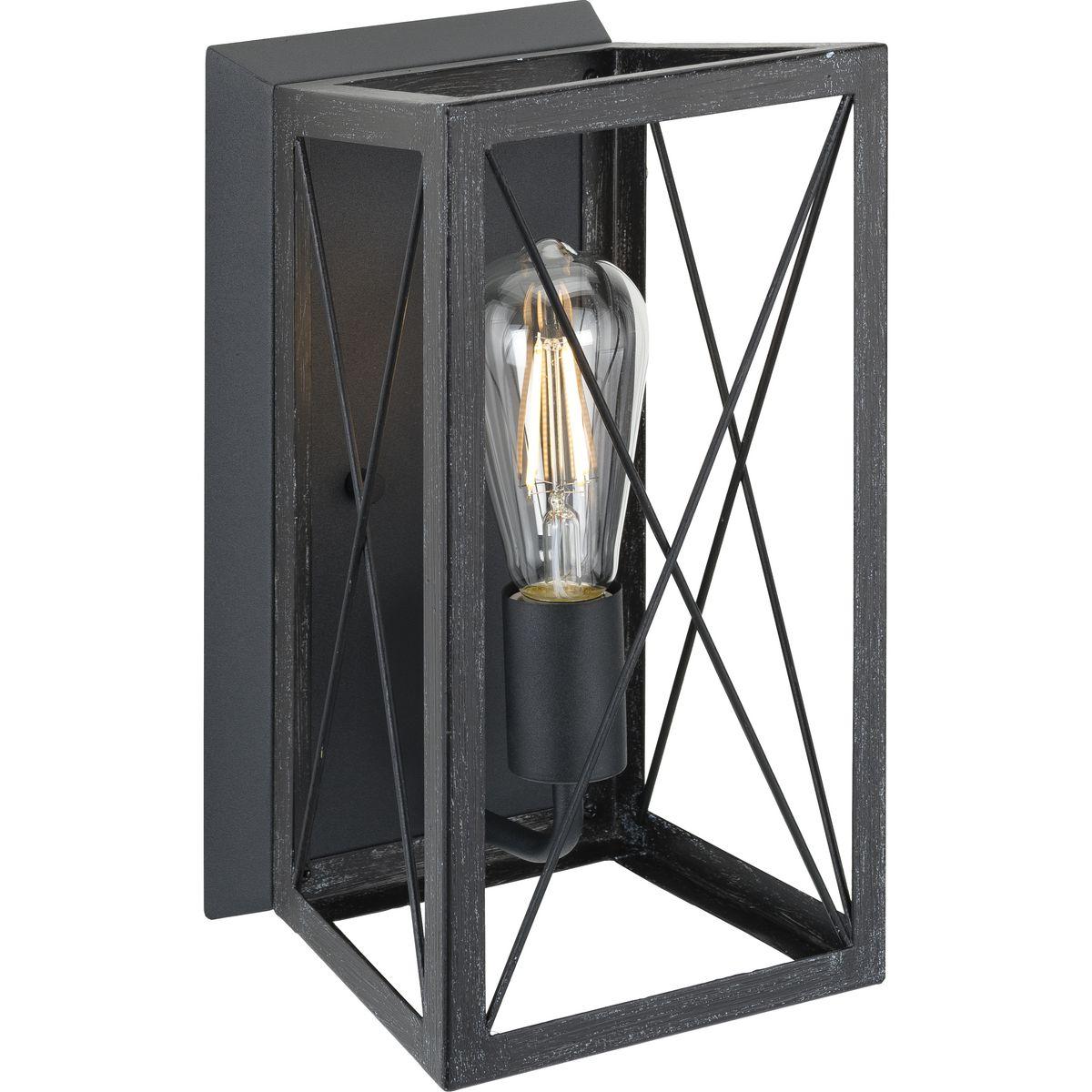 Briarwood Collection One-Light Cerused Black Oak/Black Farmhouse Wall Sconce Light