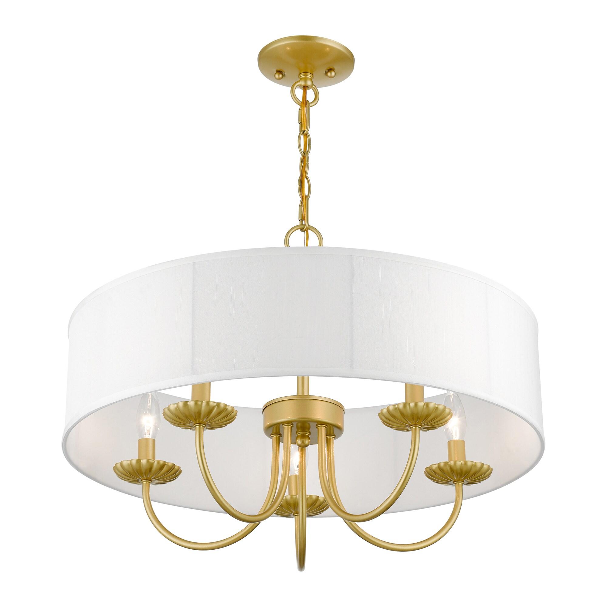 Livex Lighting Brookdale 5 - Light Pendant in  Soft Gold