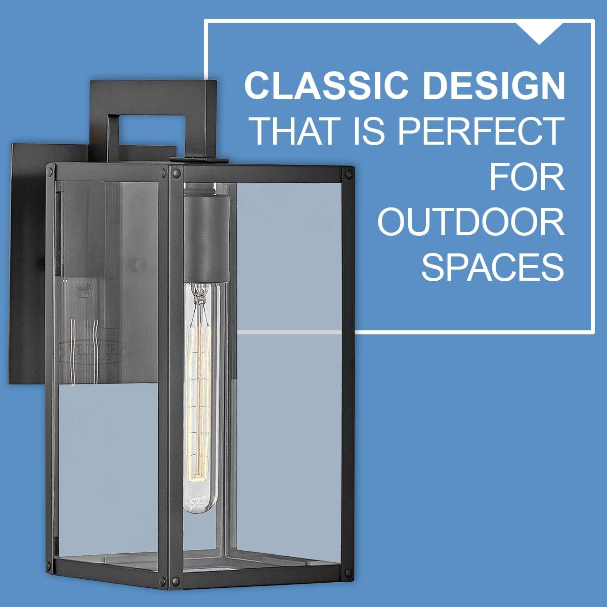 Latimer Outdoor Sconce - Black / Small