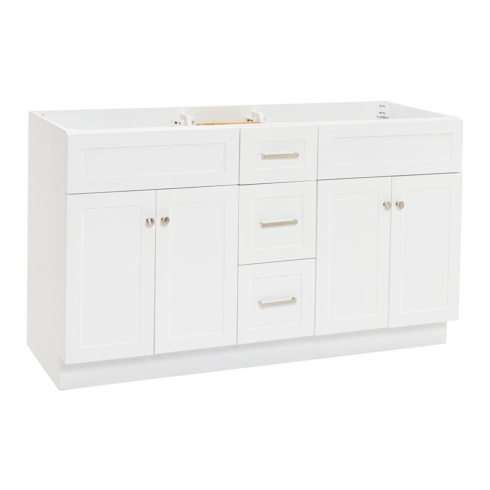 Ariel F060d-Bc Hamlet 60" Double Free Standing Vanity Cabinet Only - White