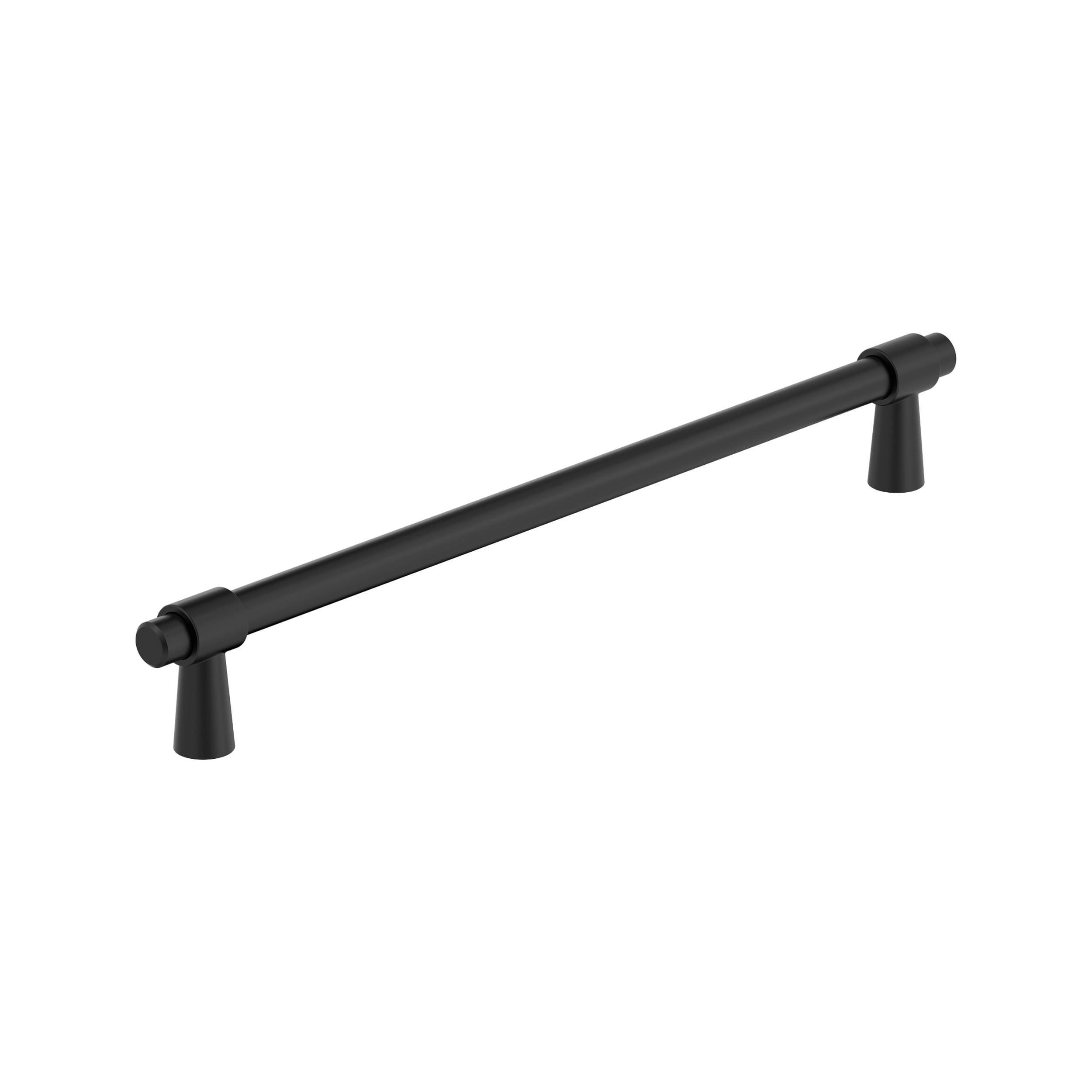 Amerock Destine 10-1/16 inch (256mm) Center-to-Center Matte Black Cabinet Pull