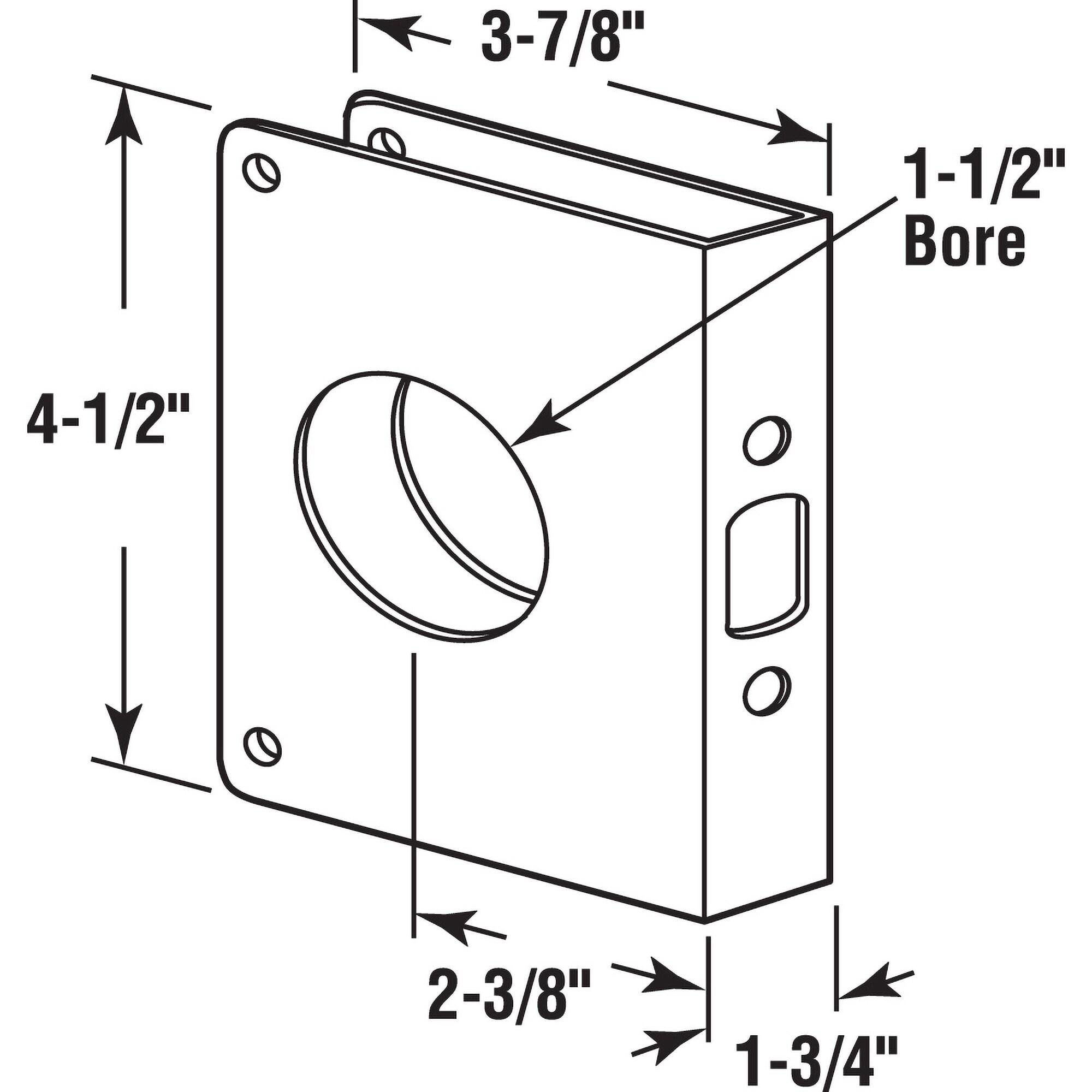 Prime-Line Lock and Door Reinforcement Plate (Single Pack)
