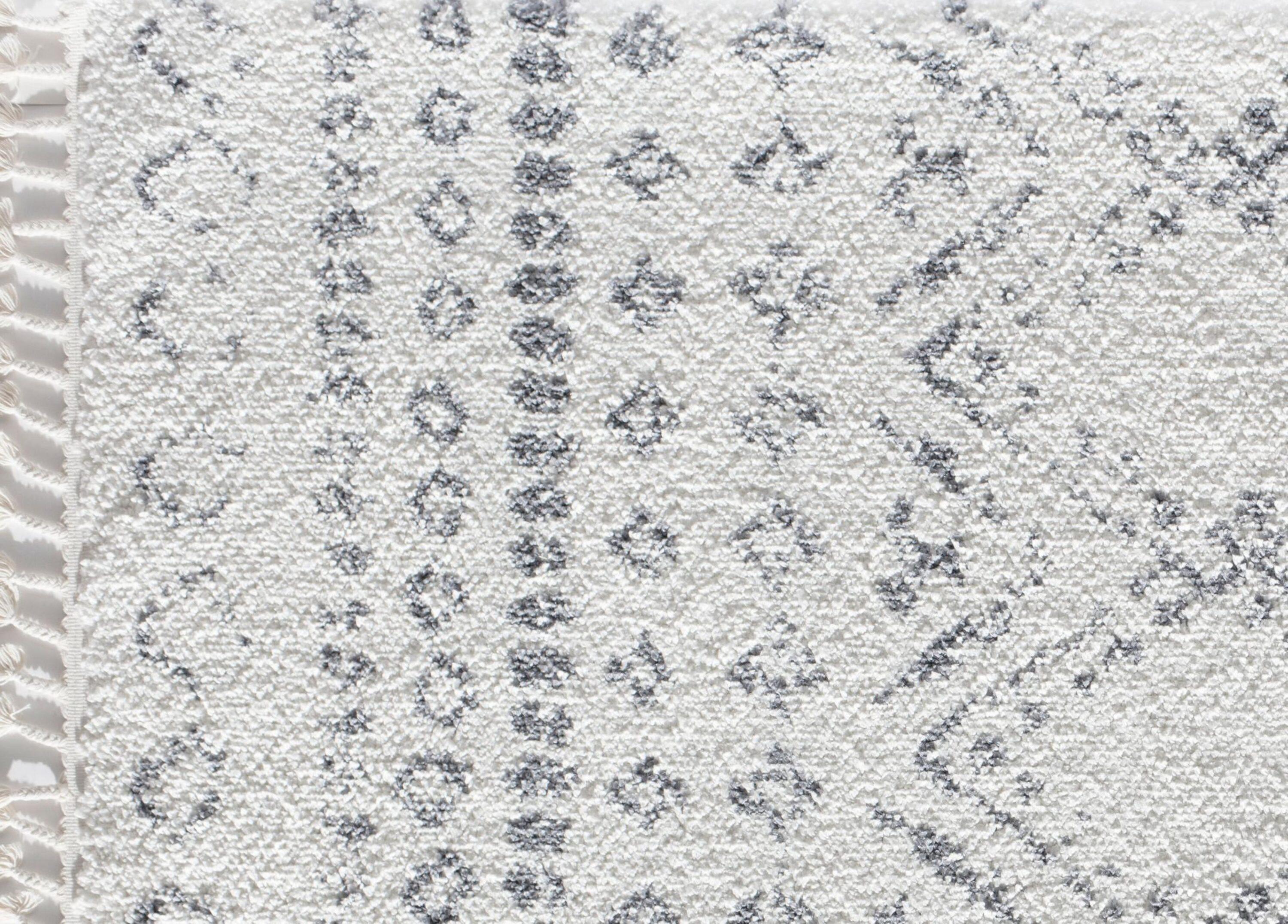 Silla Mason Shag Tribal Shadow Gray Area Rug